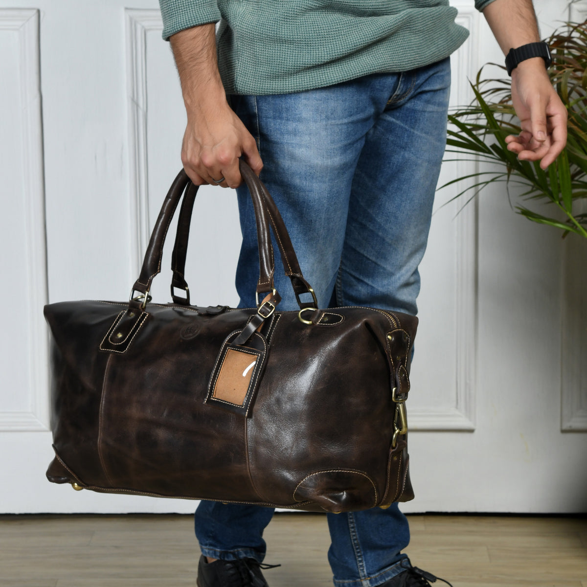The Regent Voyager Vintage Leather Travel Duffle for Stylish