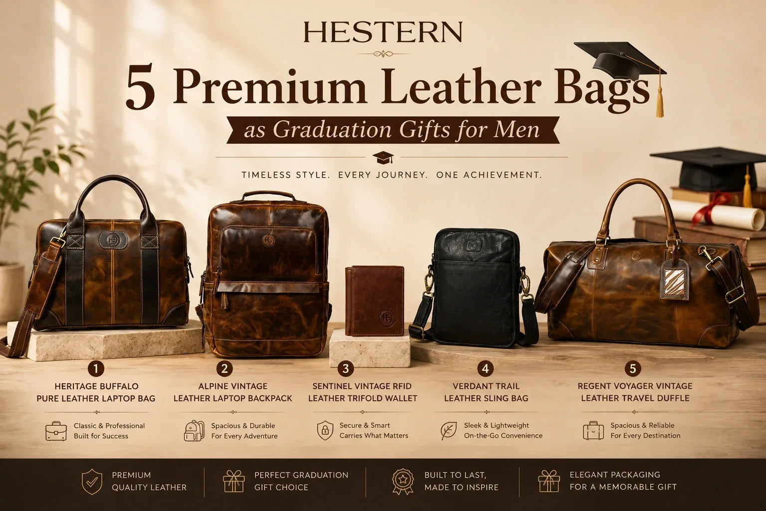 5 Premium Leather Bags as Graduation Gifts for Men