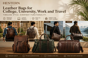 Leather Bags for College, University, Work and Travel