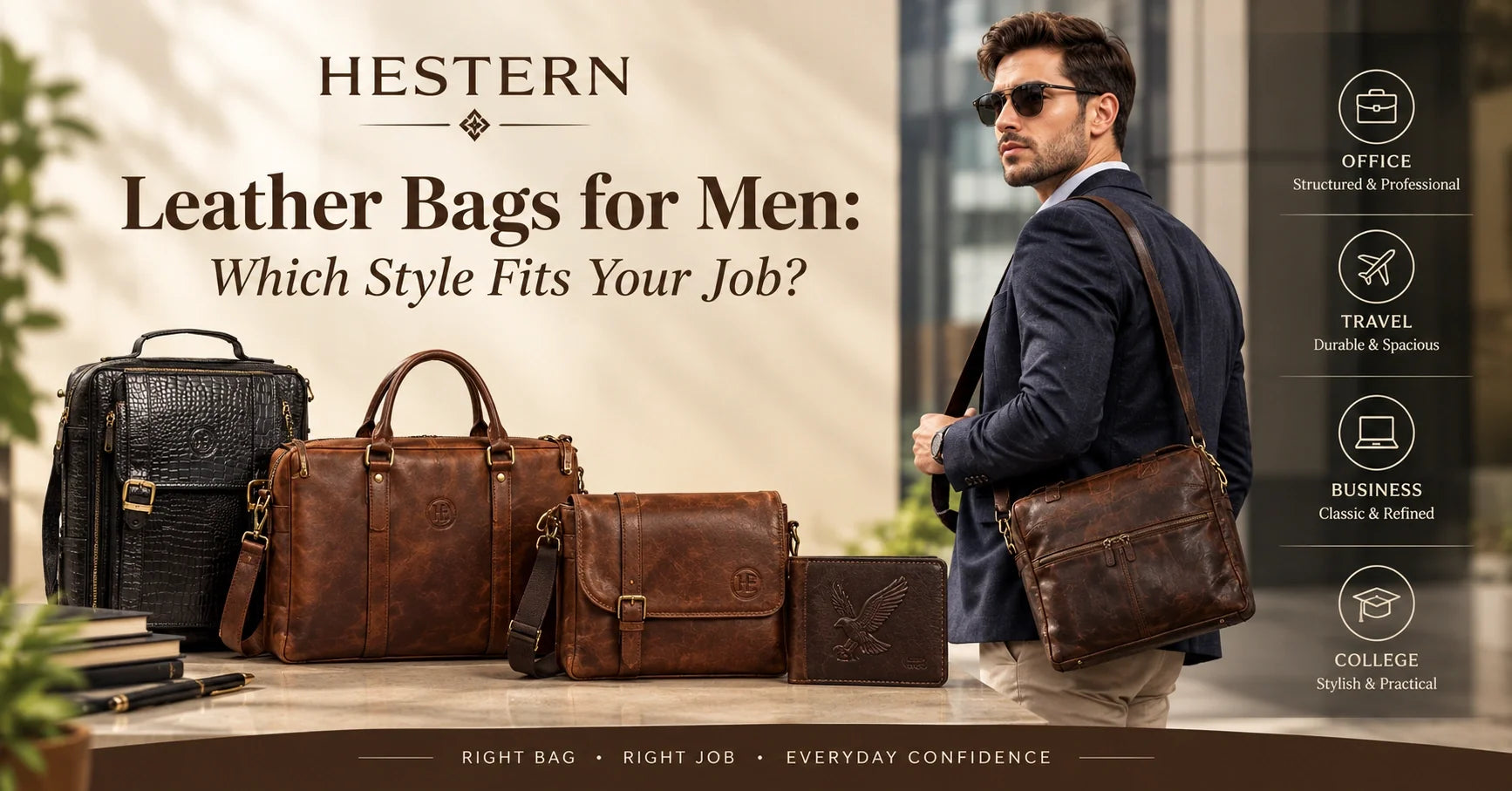 Leather Bags for Men: Which Style Fits Your Job?