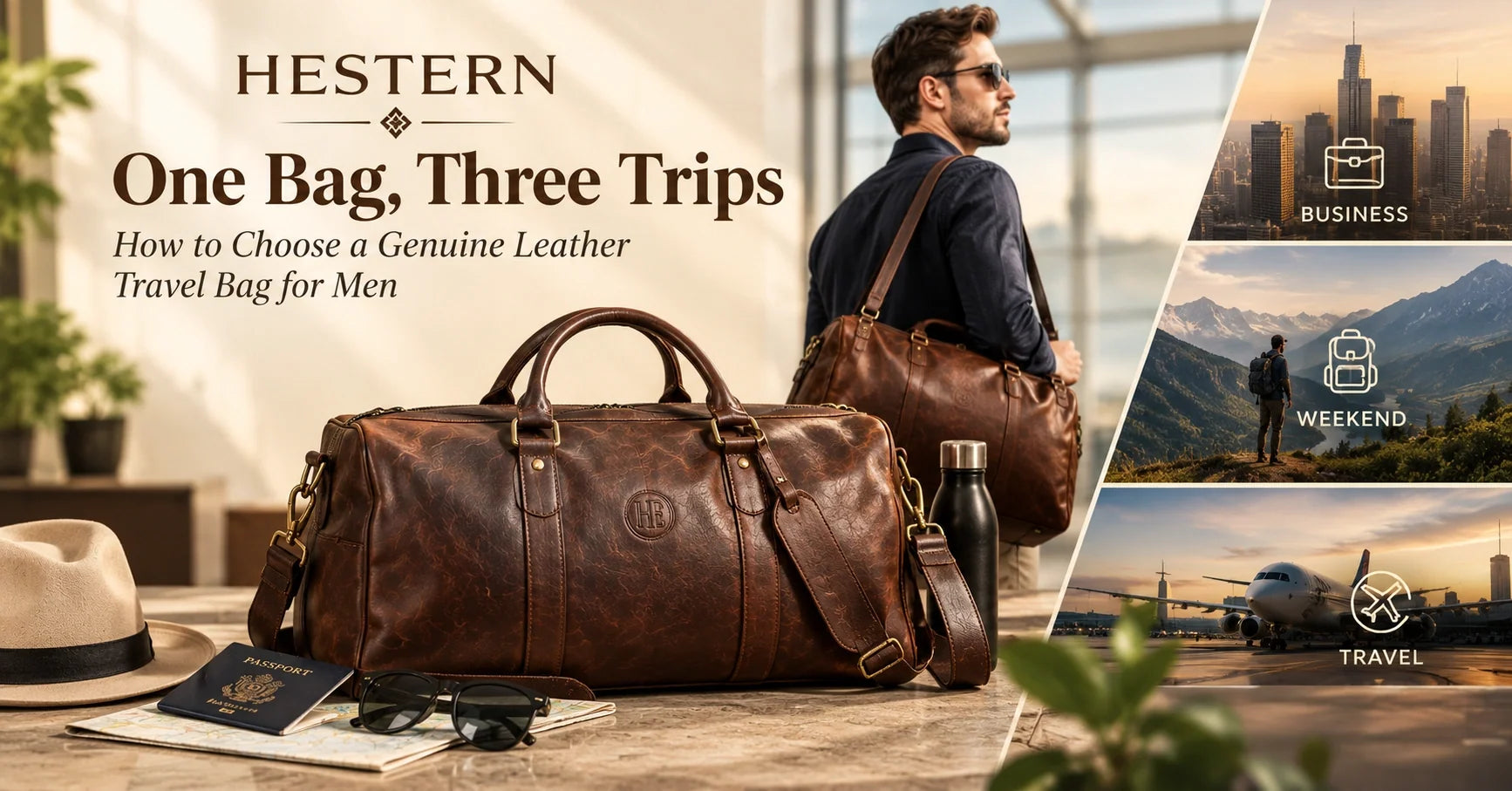 One Bag, Three Trips: How to Choose a Genuine Leather Travel Bag for Men