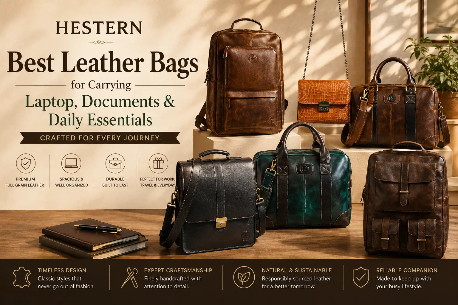 Best Leather Bags for Carrying Laptop, Documents & Daily Essentials