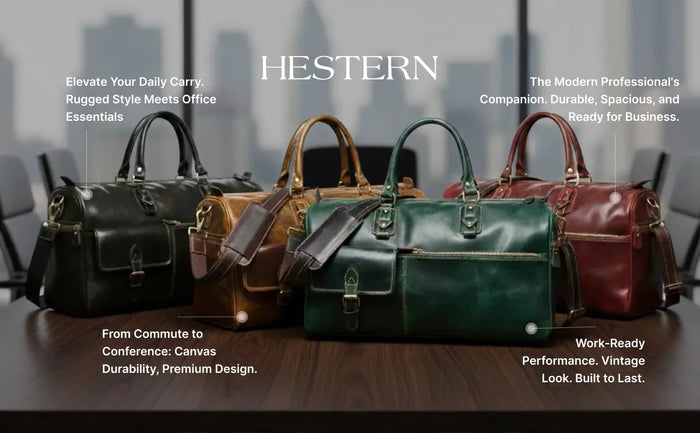 The Odyssey Leather Travel Duffle - Rich Green