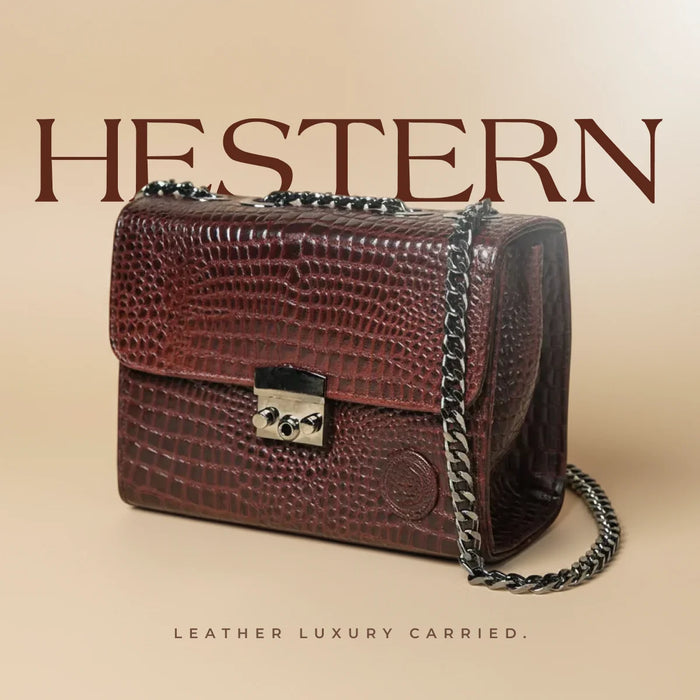 Obsidian Executive Leather Briefcase - Maroon colour