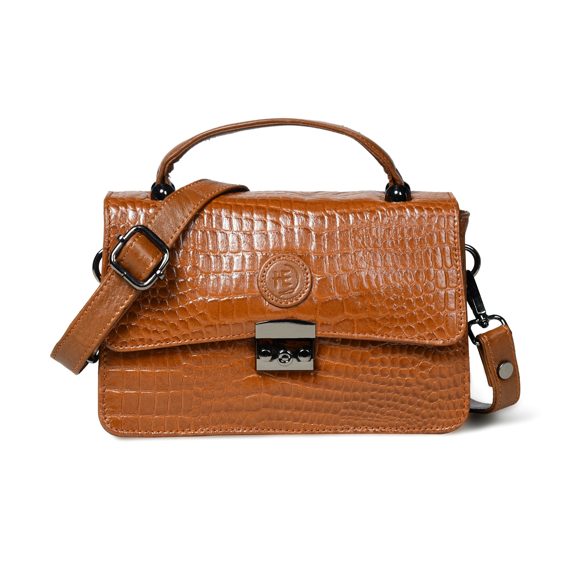 Imperial Croc Luxe Satchel Bag