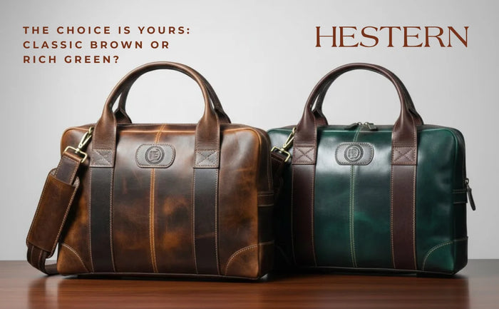 Heritage Buffalo Pure Leather Laptop Bag - Brown Colour