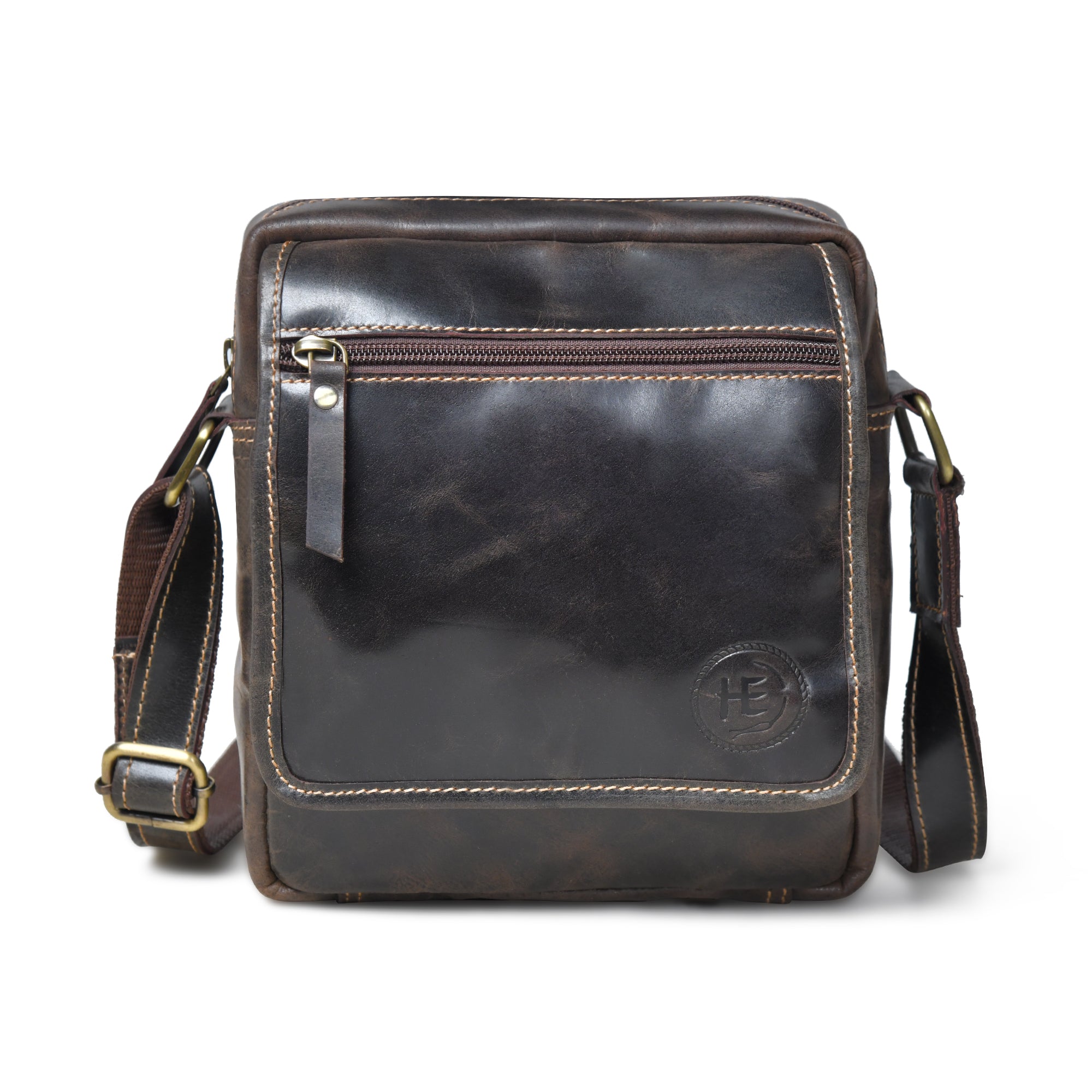 Explorer Vintage Leather Sling Bag - Brown Colour