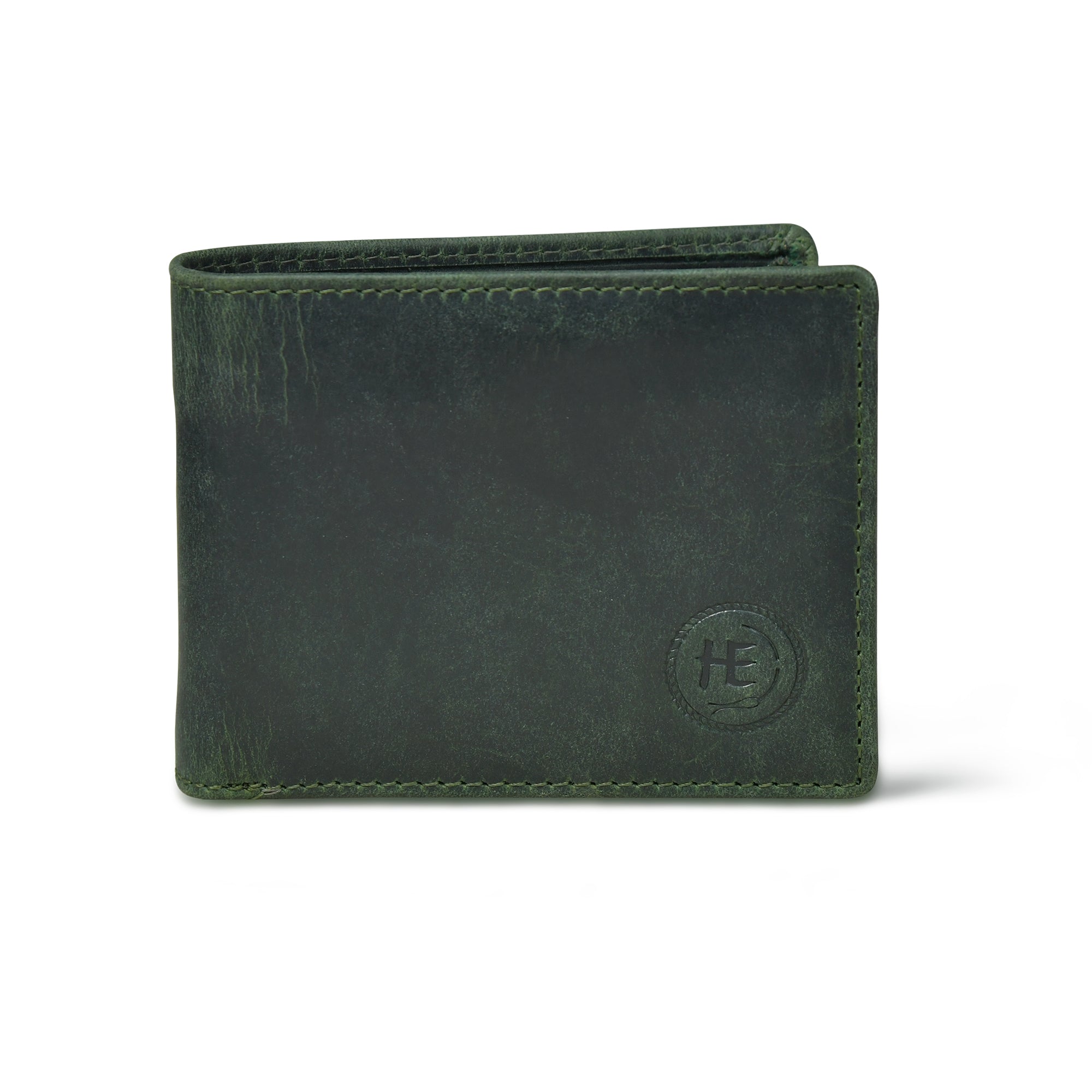 Vintage Leather RFID Wallet - Green Colour