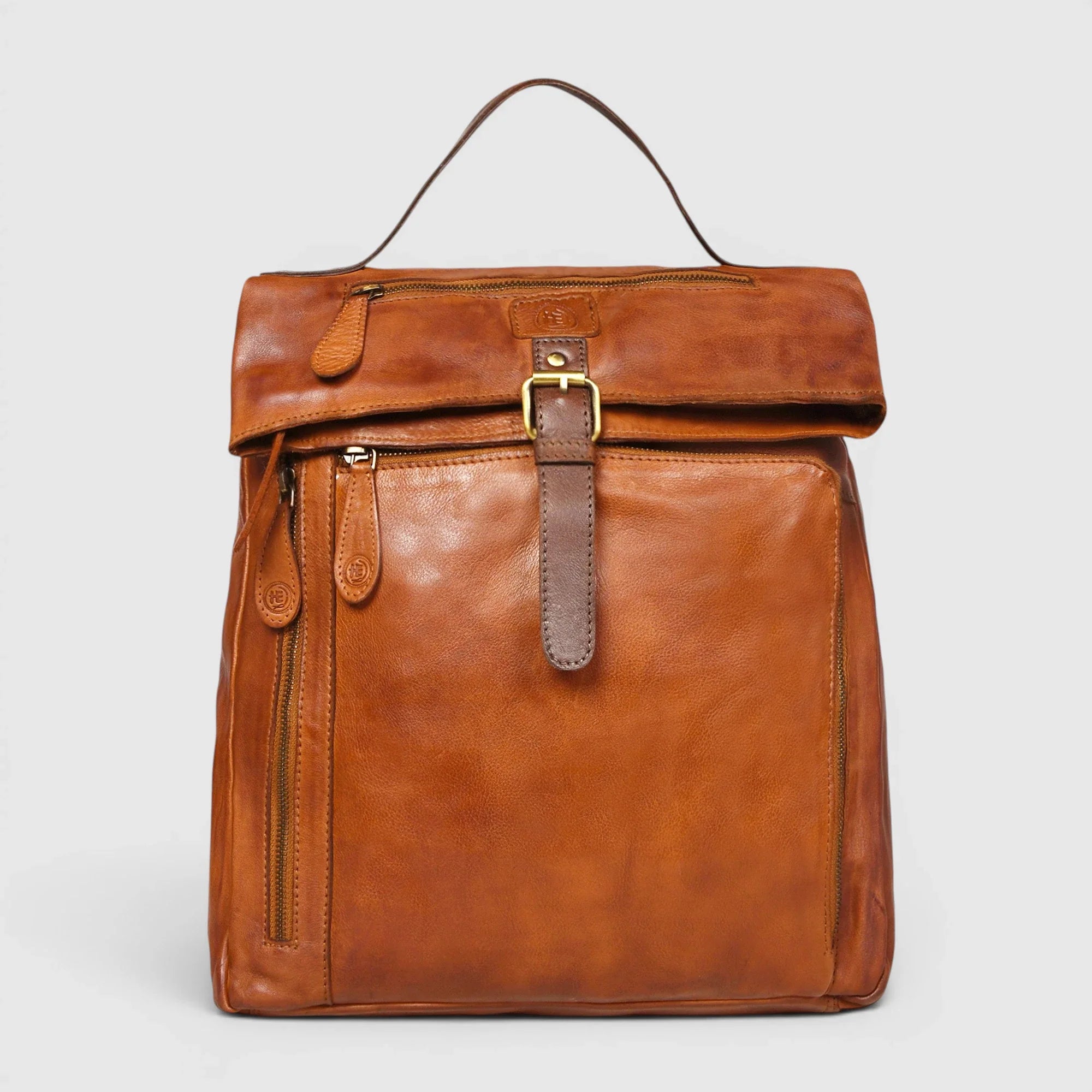 Atlas Leather Backpack – Tan color