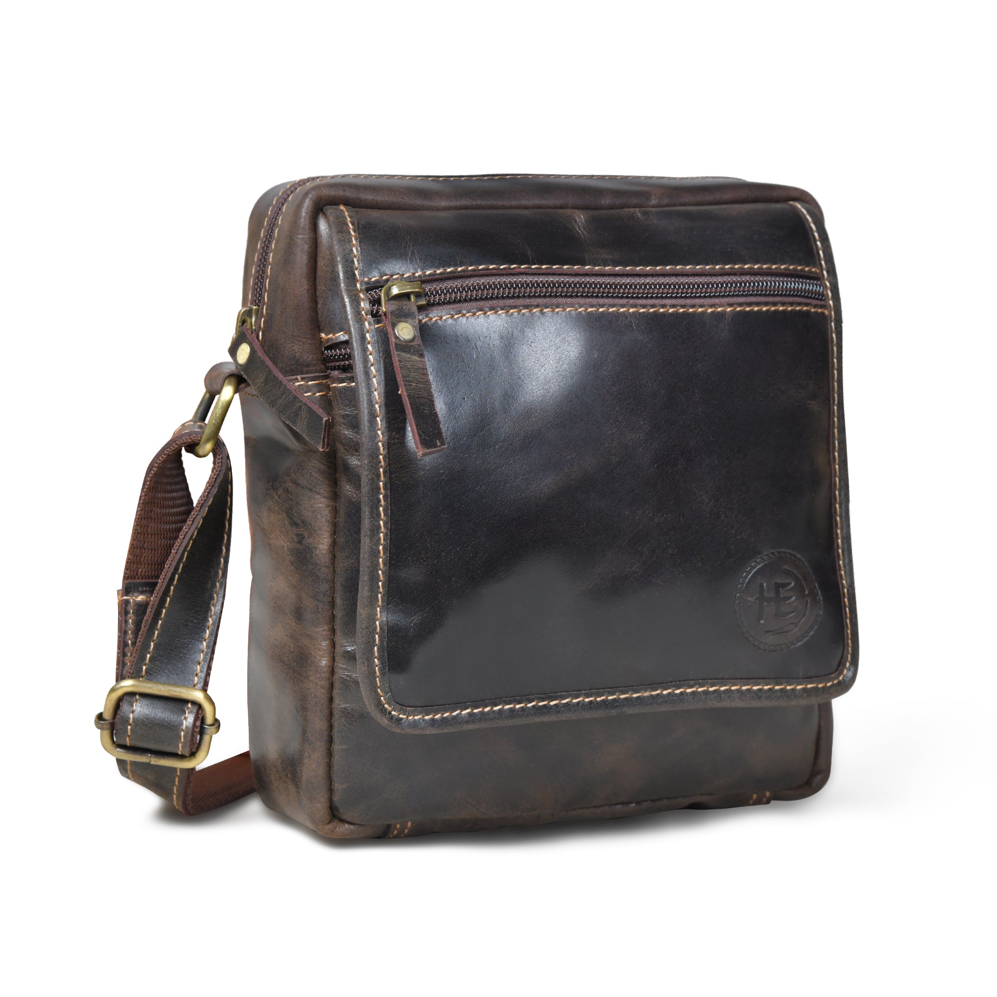 Explorer Vintage Leather Sling Bag - Brown Colour