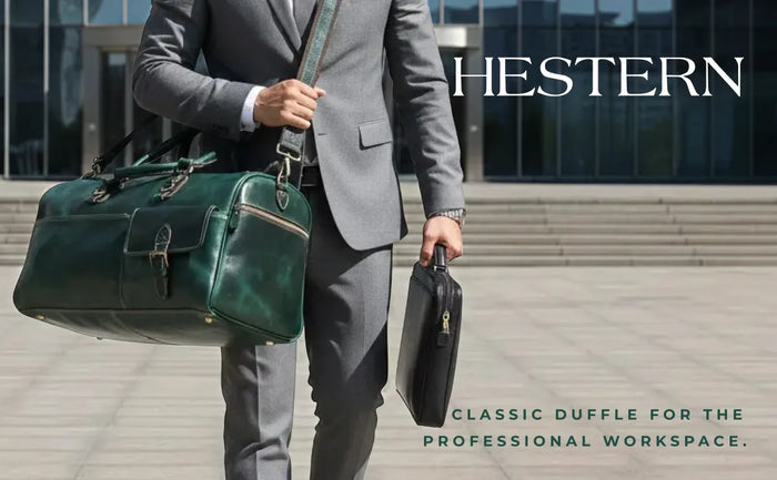 The Odyssey Leather Travel Duffle - Rich Green