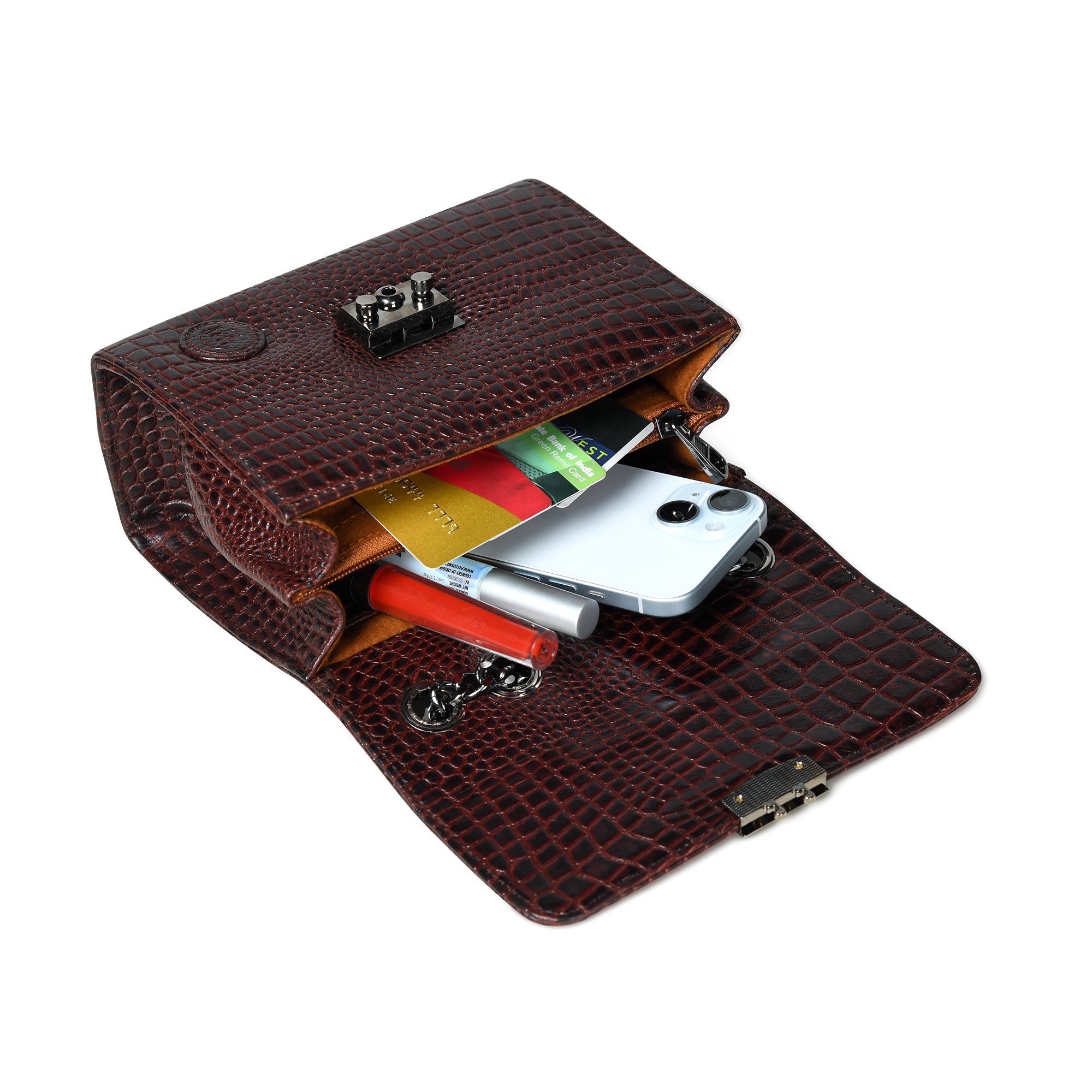 Obsidian Executive Leather Briefcase - Tan Colour