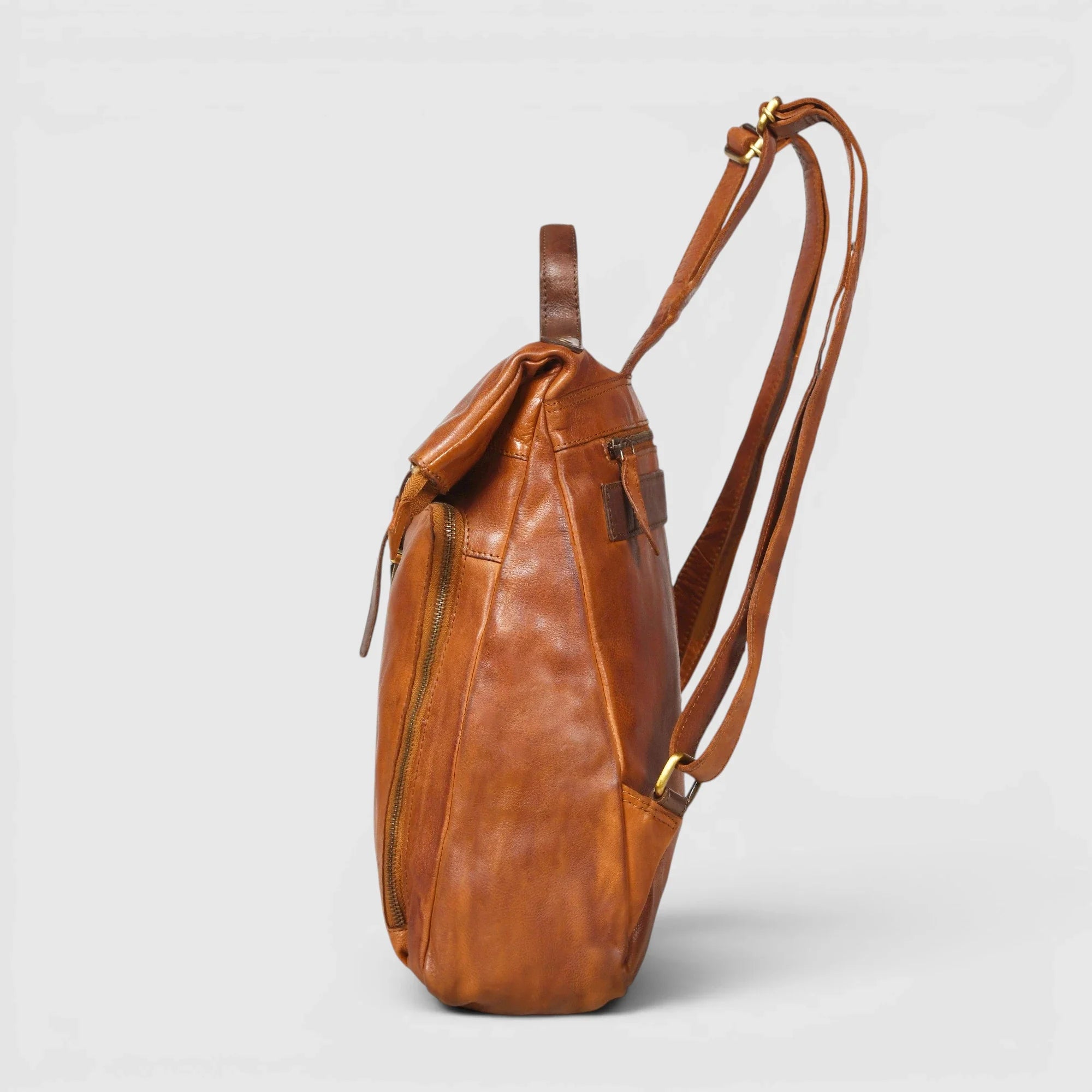 Atlas Leather Backpack – Tan color