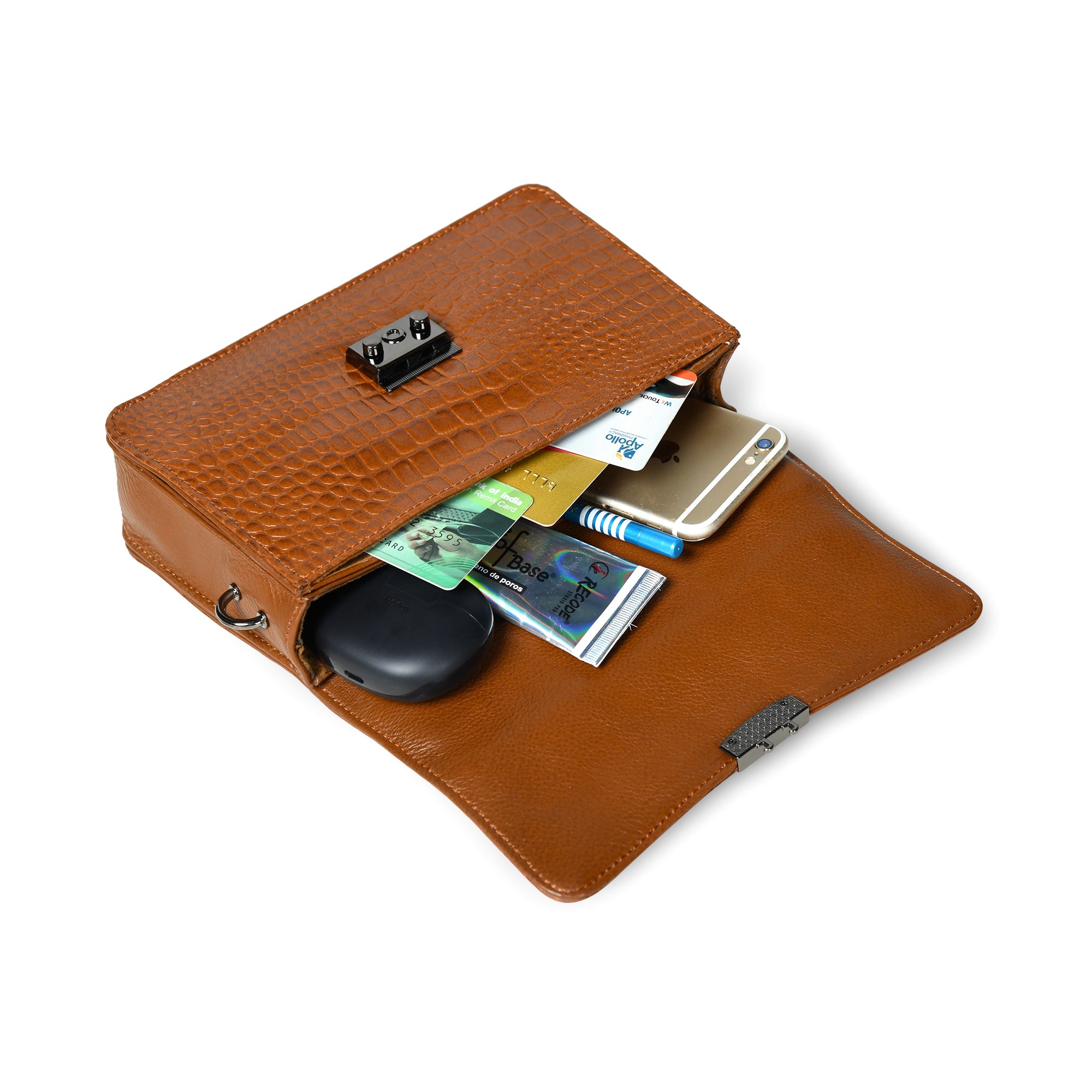 Imperial Croc Luxe Satchel Bag