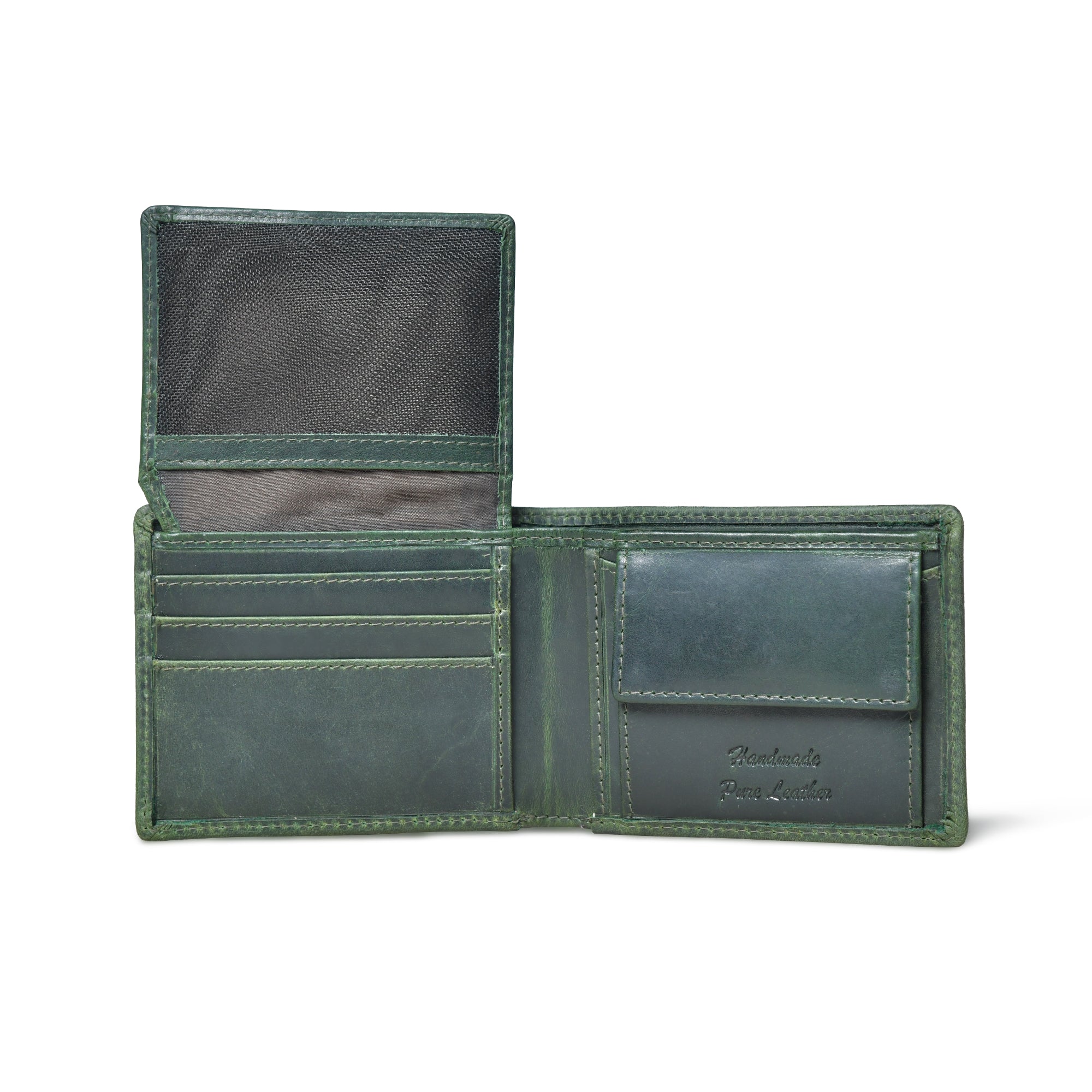 Vintage Leather RFID Wallet - Green Colour