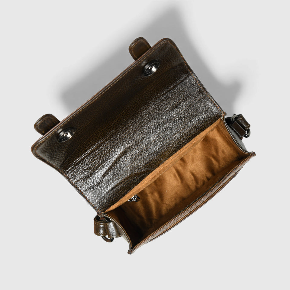 Urban Voyager Leather Belt Bag - Brown Colour