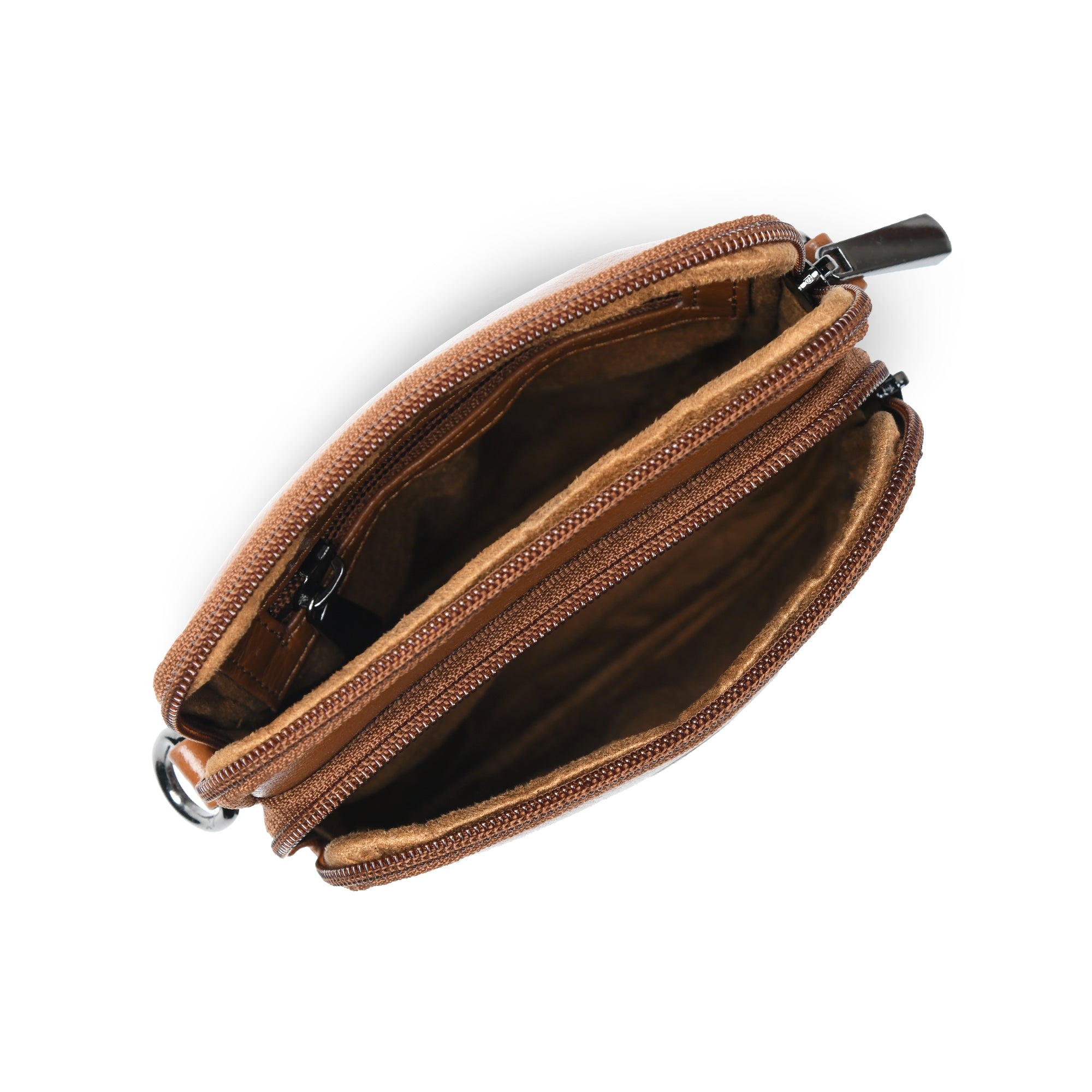 AmberStride Leather Sling Bag – Brown Colour