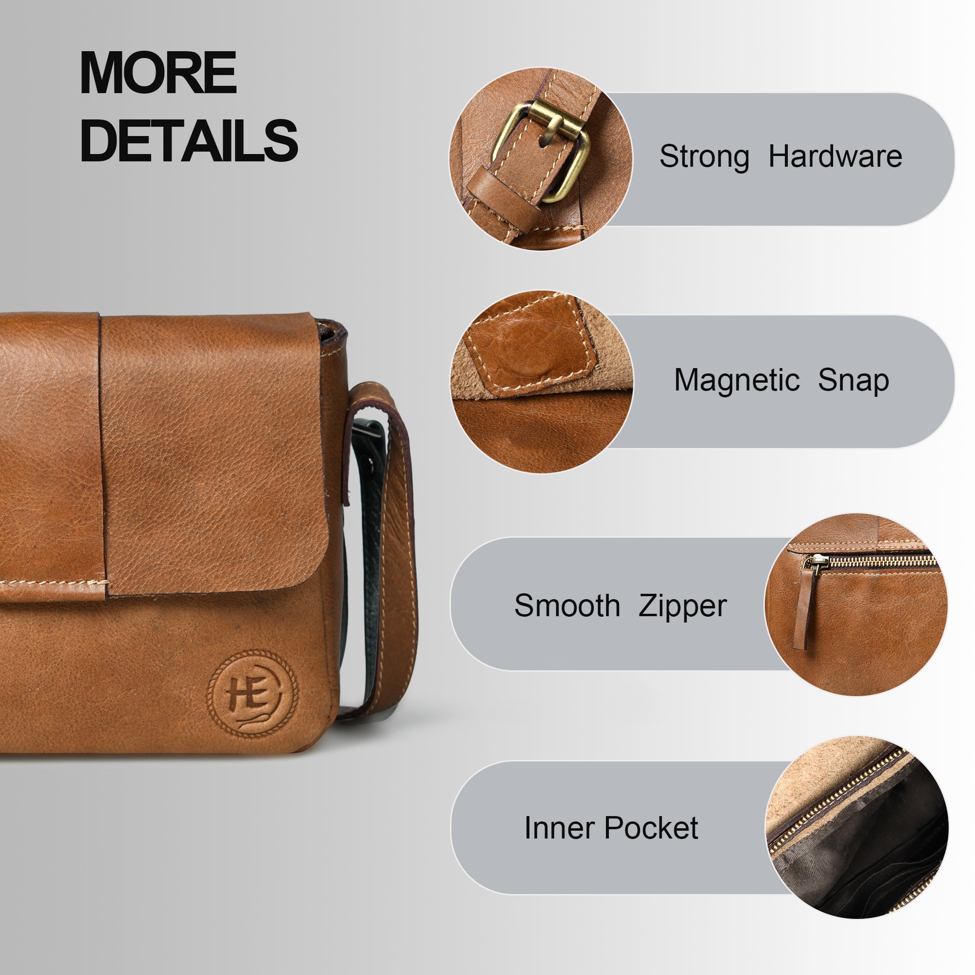 The Heritage Leather Satchel - Tan Colour