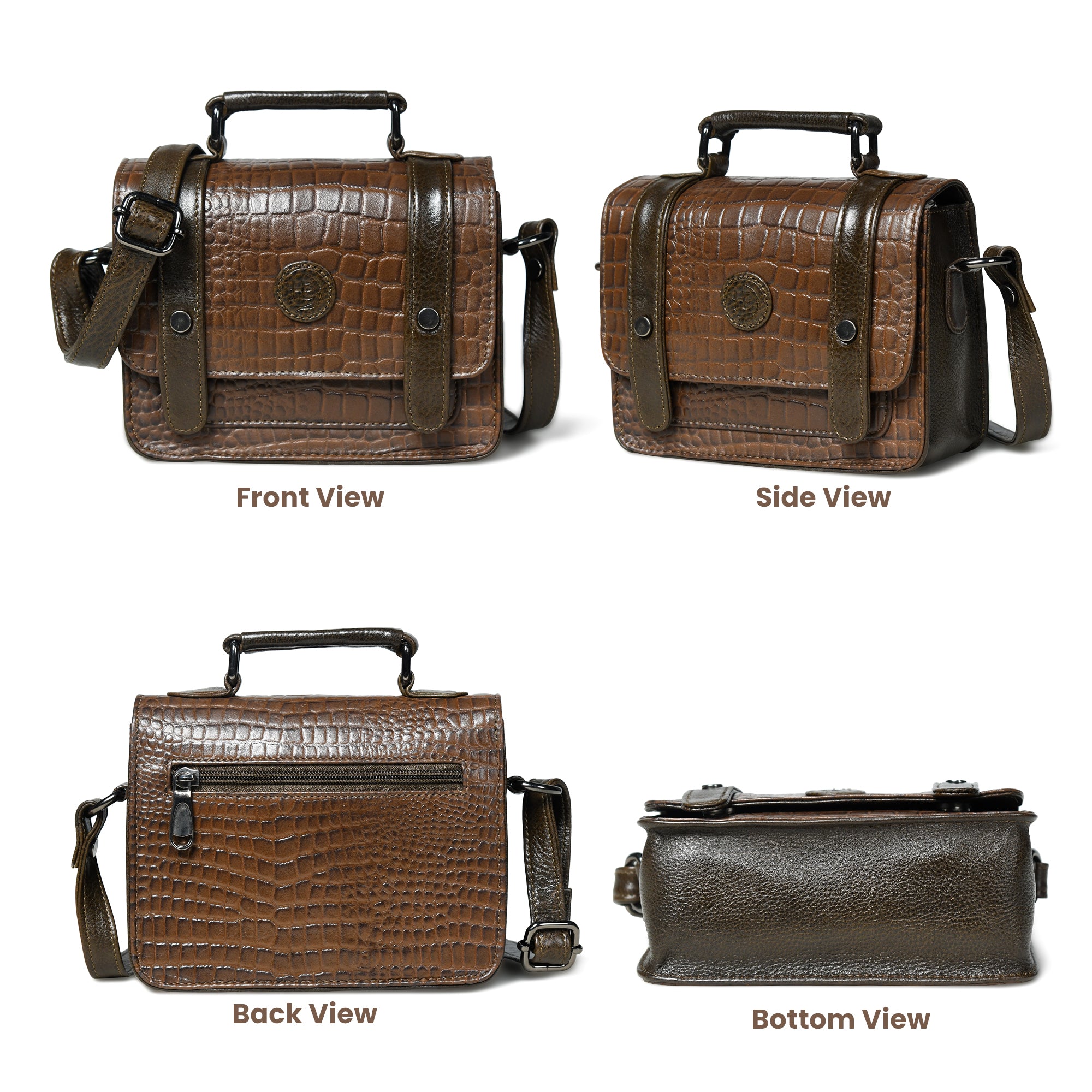 Urban Voyager Leather Belt Bag - Brown Colour