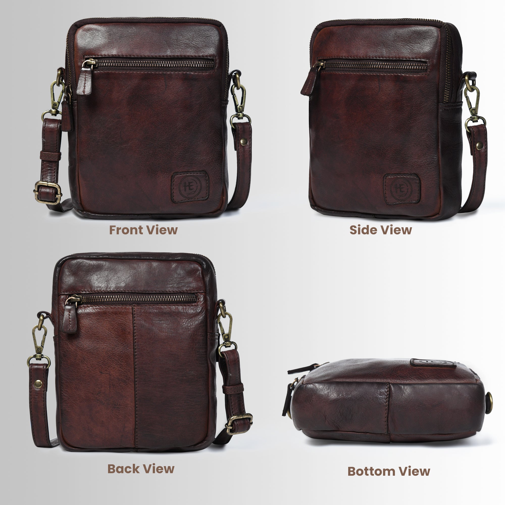 OxBlood Trail Leather Sling Bag – Brown Colour