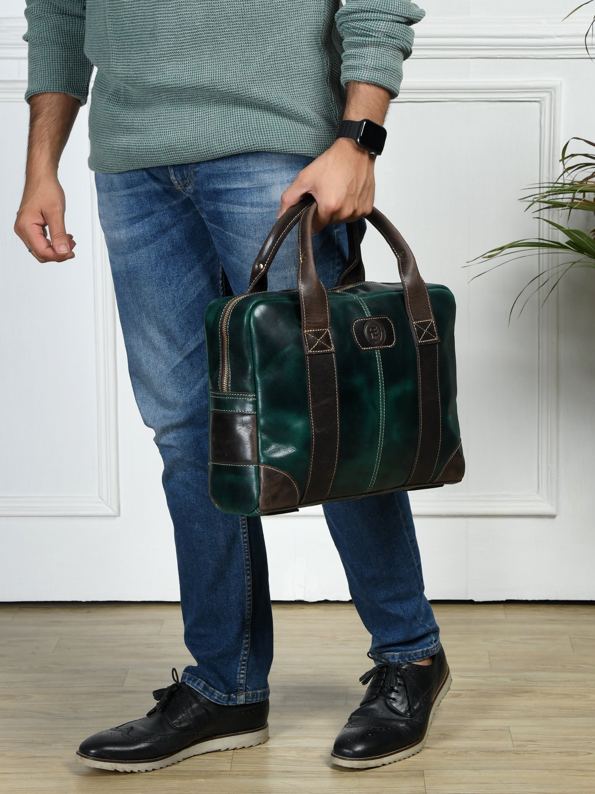 Heritage Buffalo Leather Laptop Bag