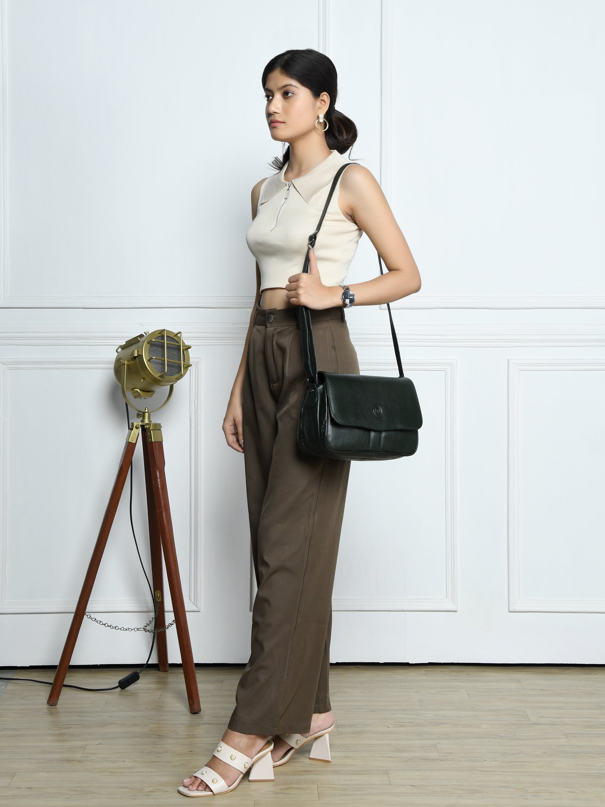 Midnight Opulence Satchel - Black Colour