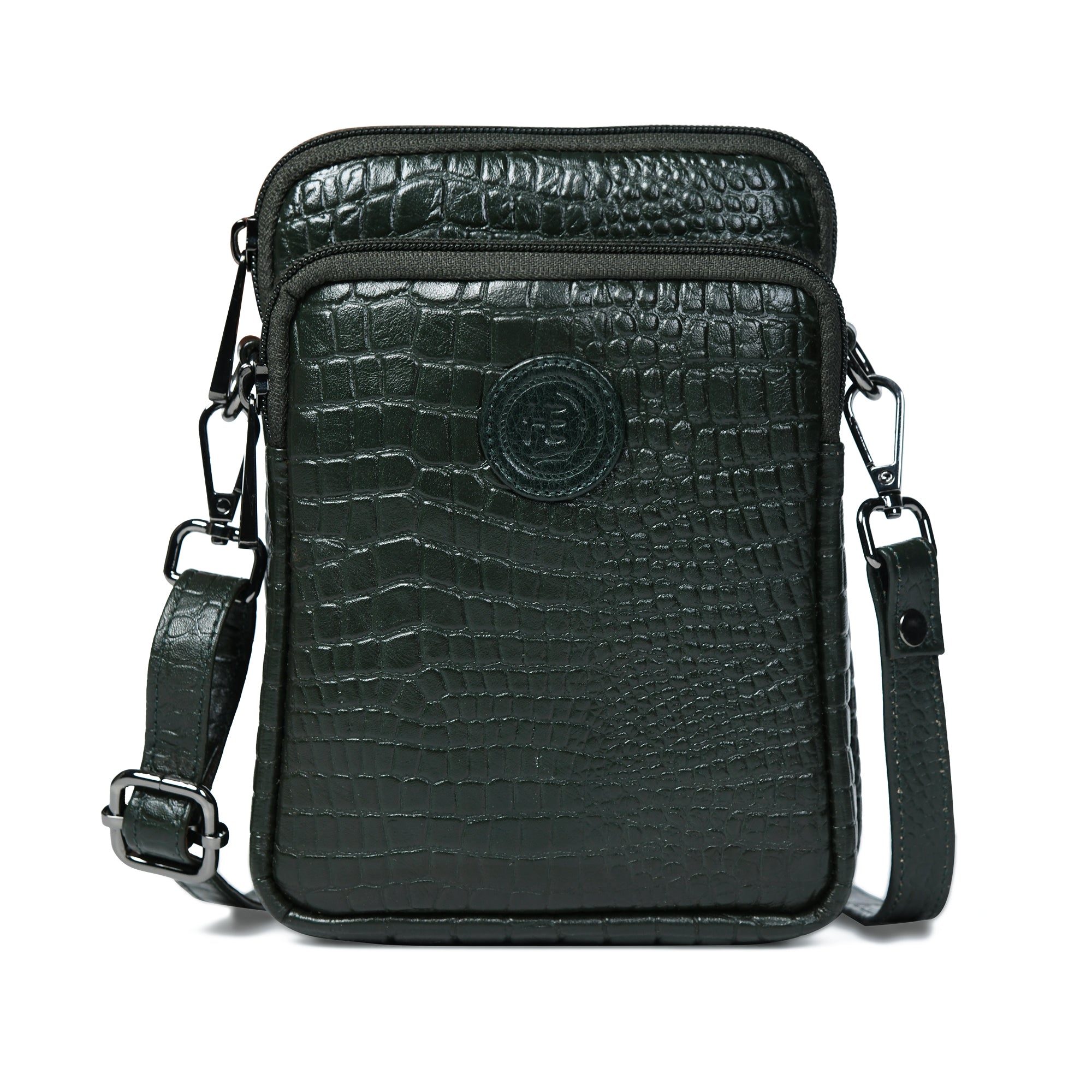 Croc Luxe Leather Sling Bag