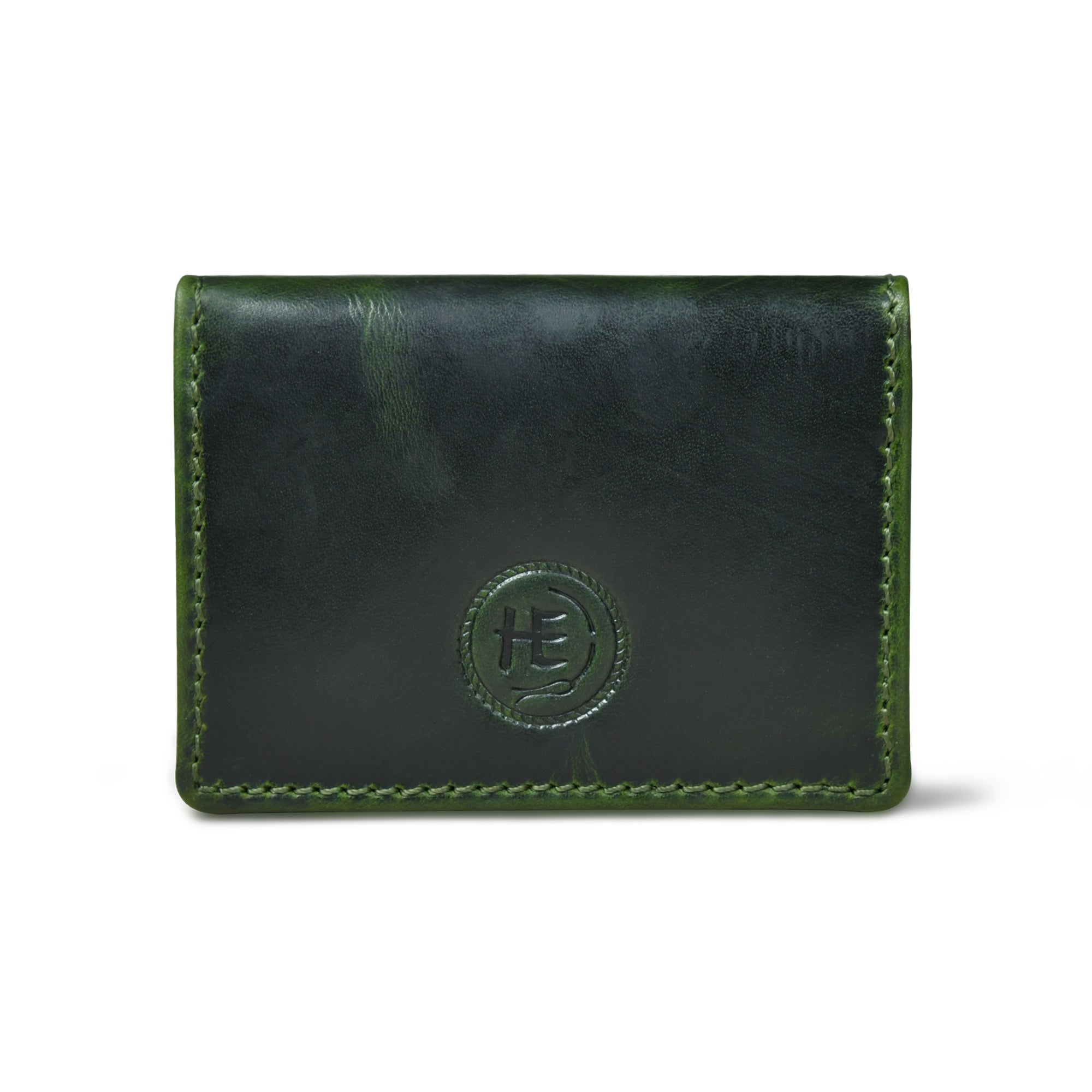 Classic Leather Card Wallet - Green Colour