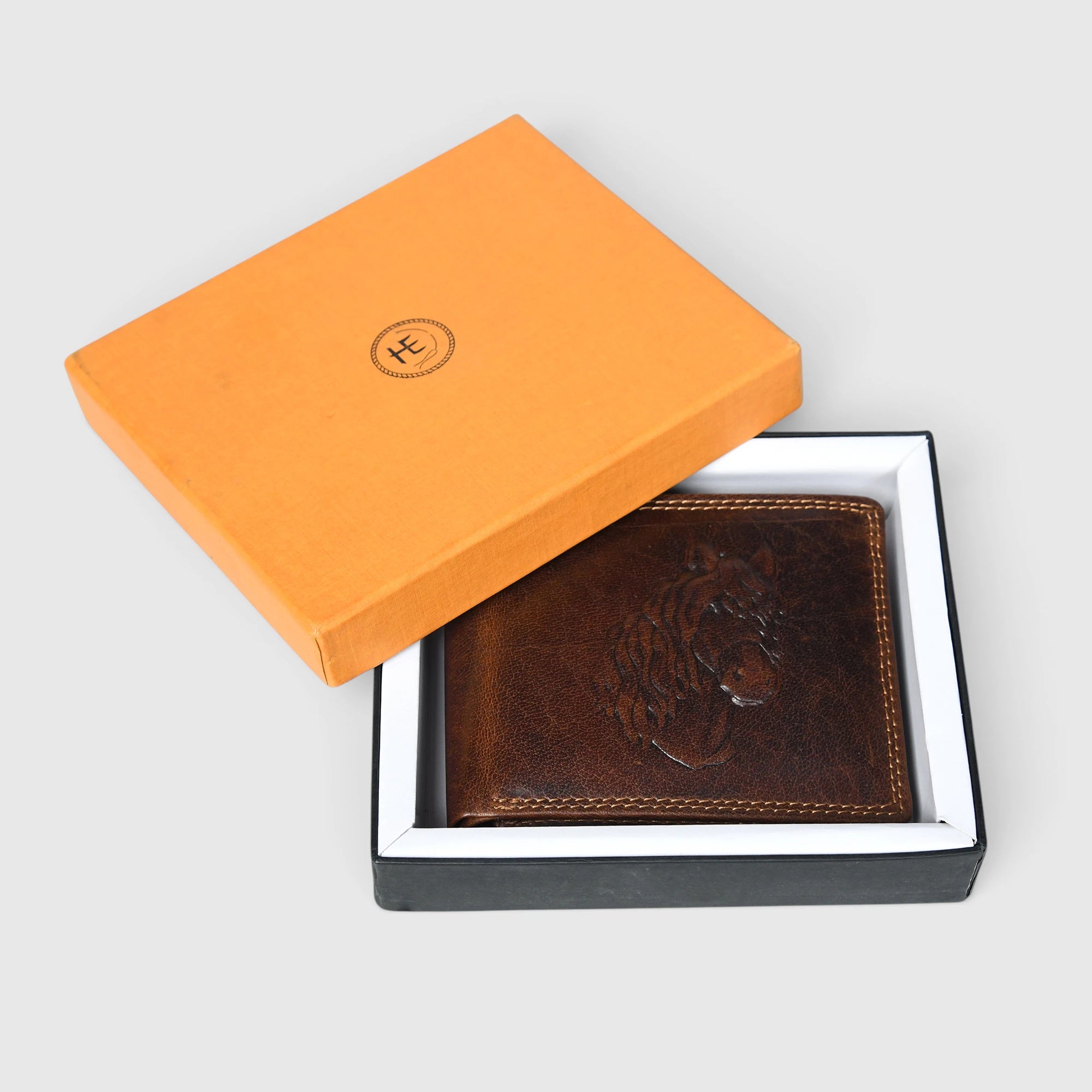 Stallion Crest Vintage Leather Bifold Wallet – Brown Colour