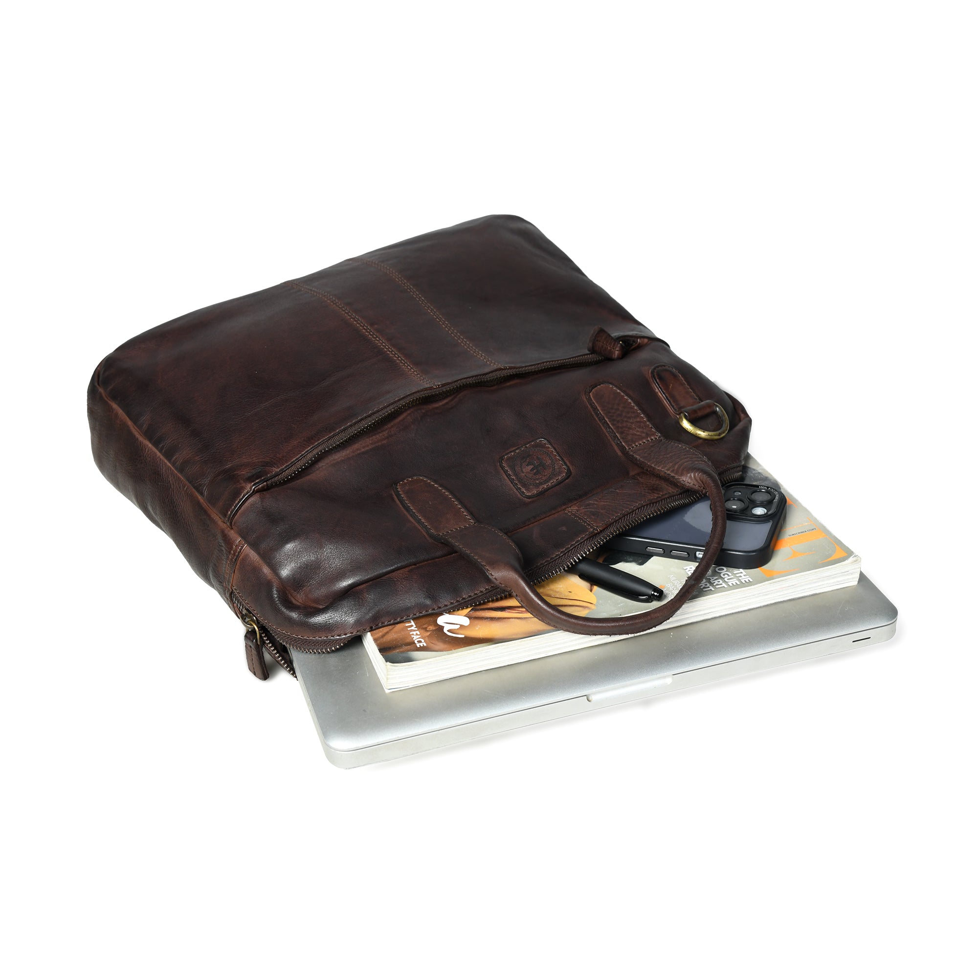 Voyager Premium Leather Laptop Bag