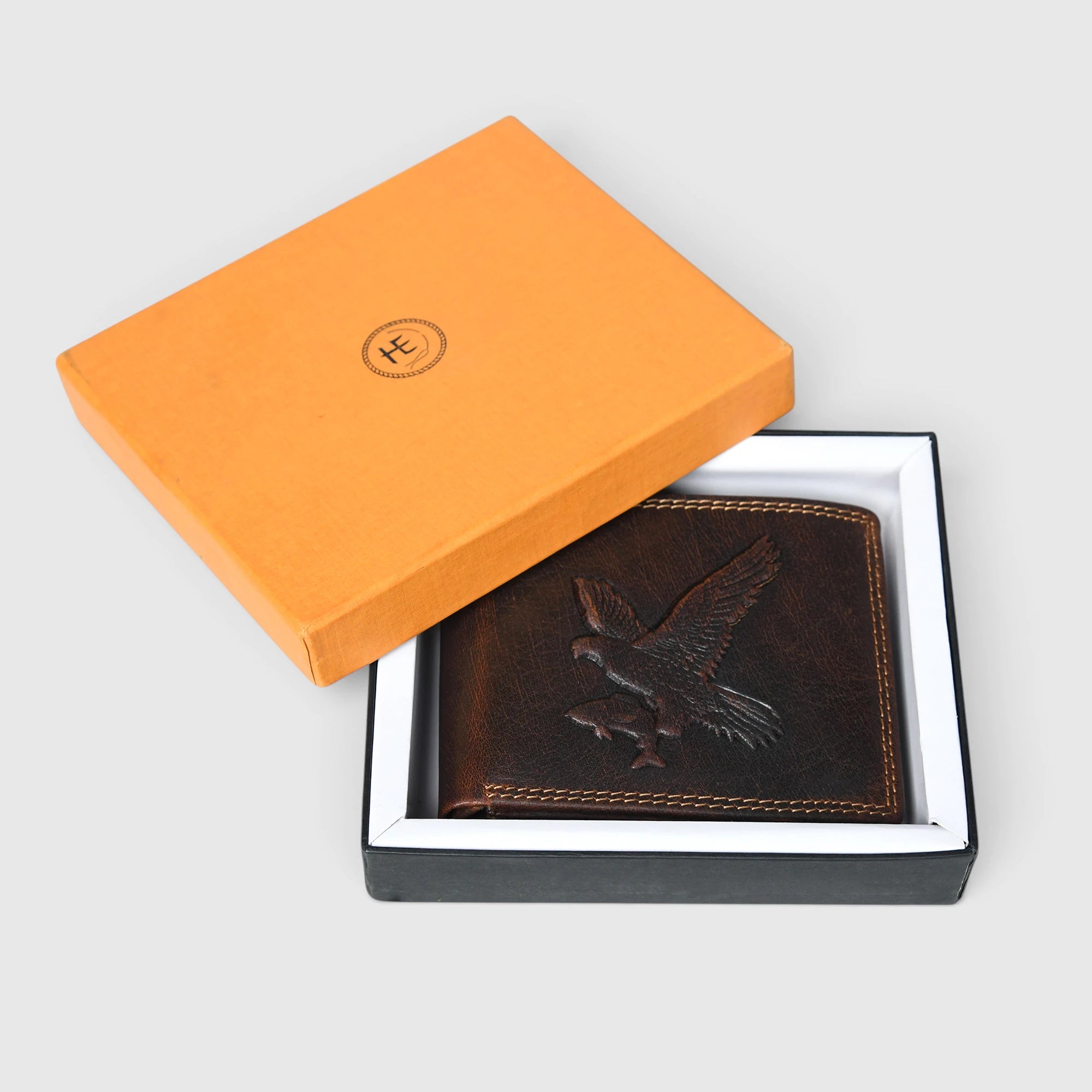 Falcon Ridge Vintage Leather Bifold Wallet – Espresso brown
