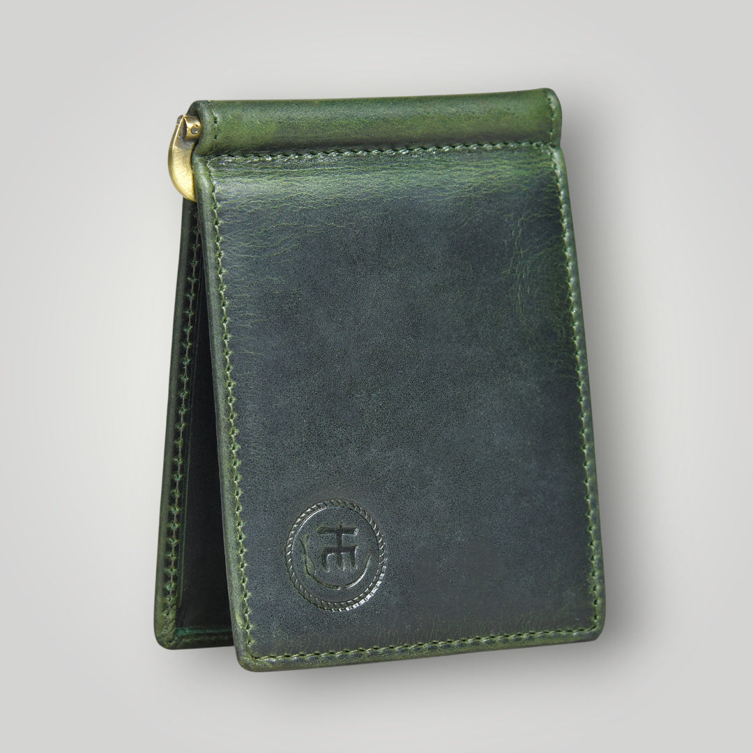 Slim Money Clip Wallet - Green Colour