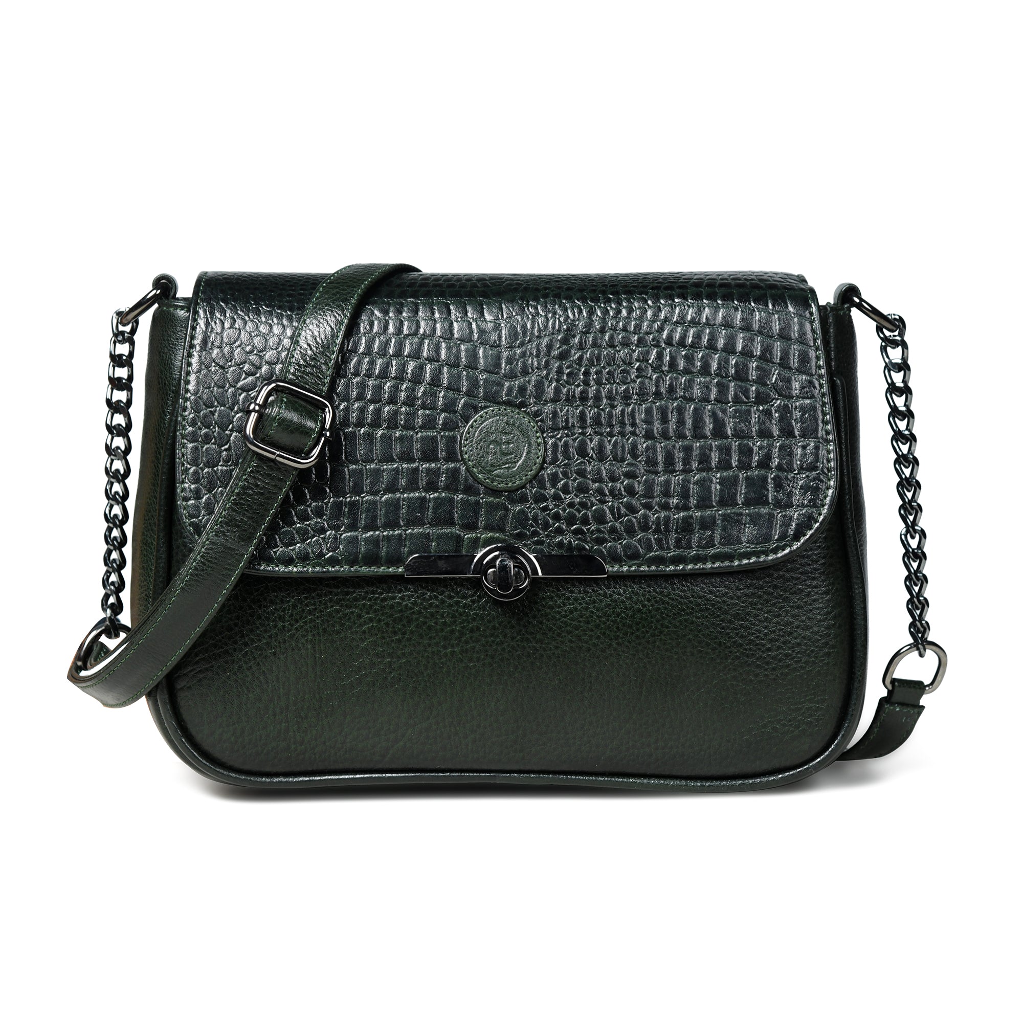 Regal Noir Croc Handbag