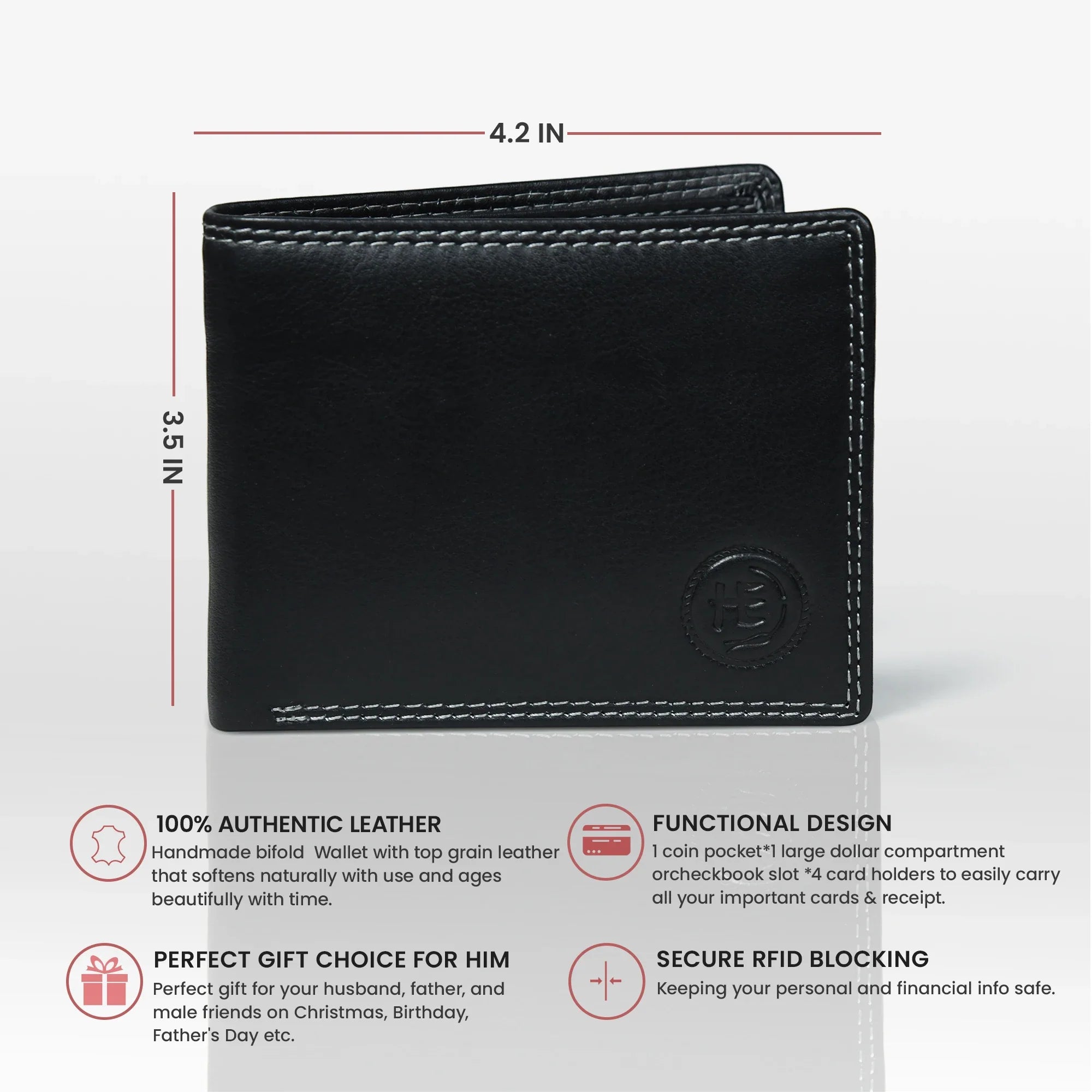 NoirCraft Classic Leather Wallet – Black
