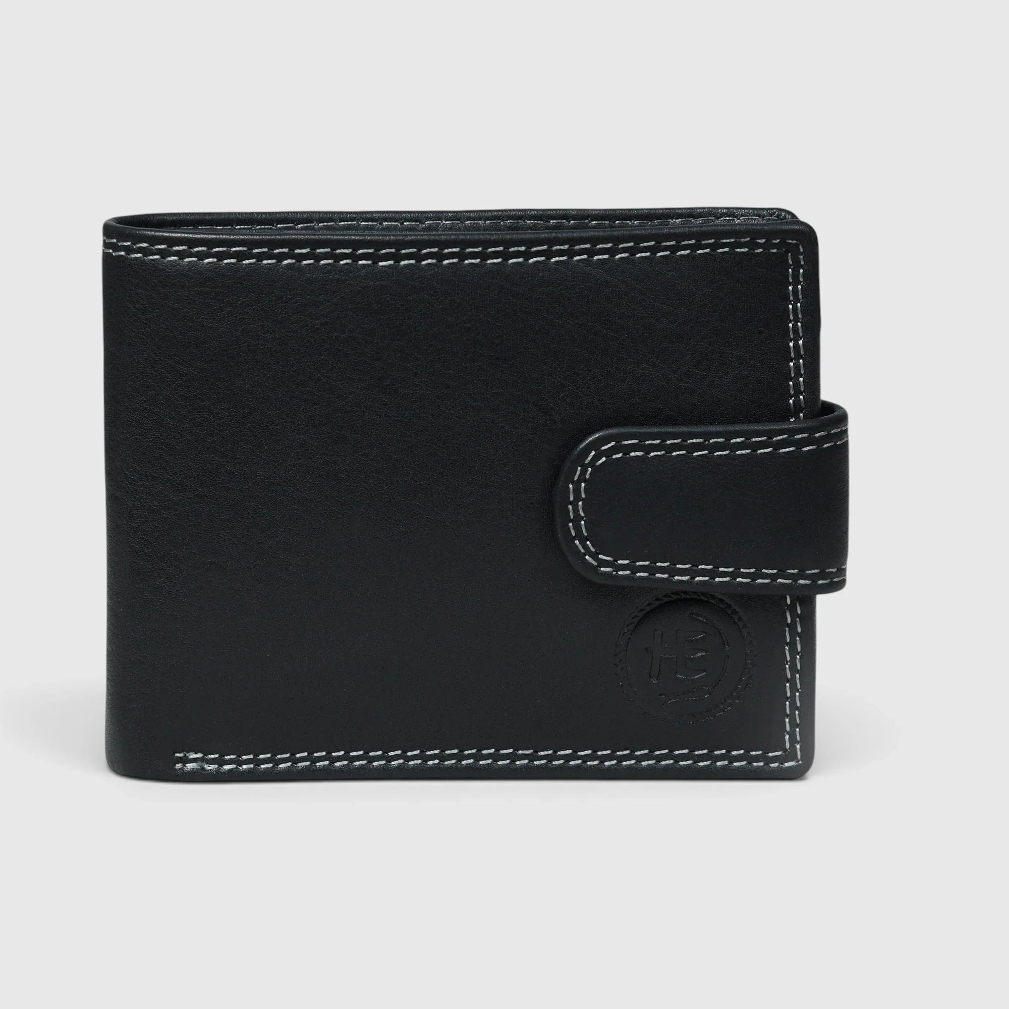 Executive Shield Leather Wallet – Classic Black
