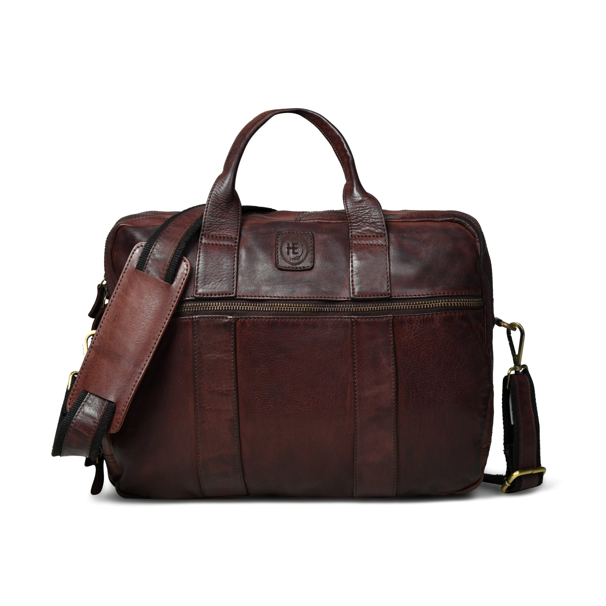 Executive Heritage Leather Laptop Bag - Tan Colour