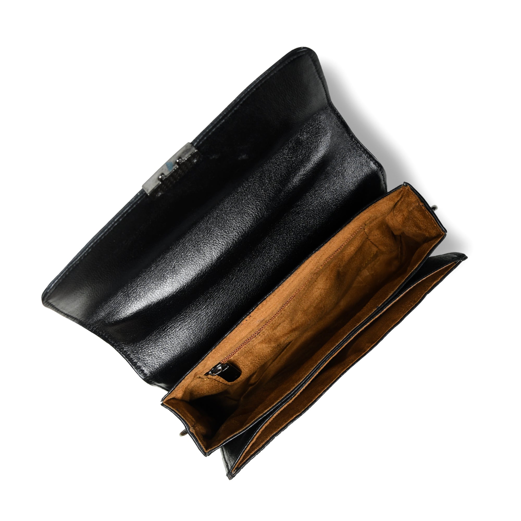 Imperial Croc Luxe Satchel - Black Colour