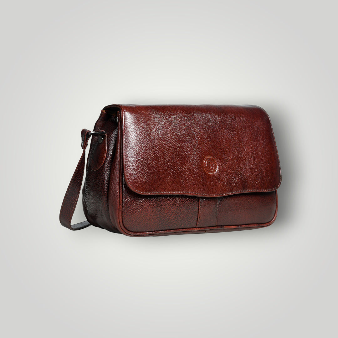 Midnight Opulence Satchel - Maroon colour