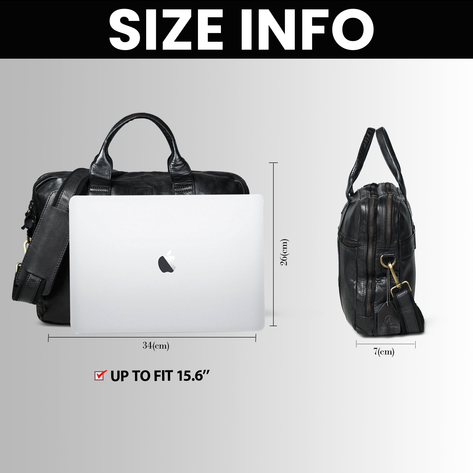 Executive Heritage Leather Laptop Bag