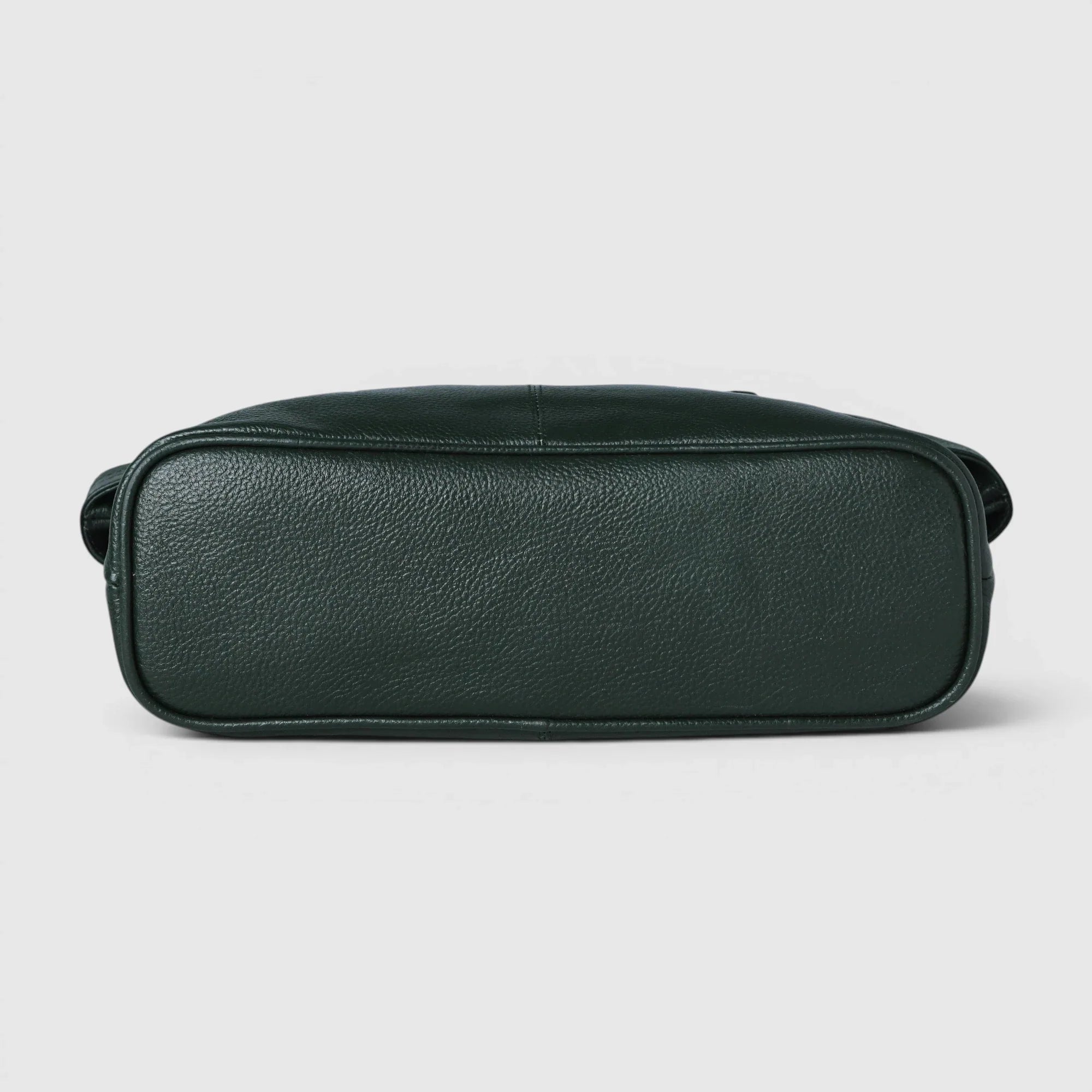Aveline Leather Shoulder Tote – Rich Green