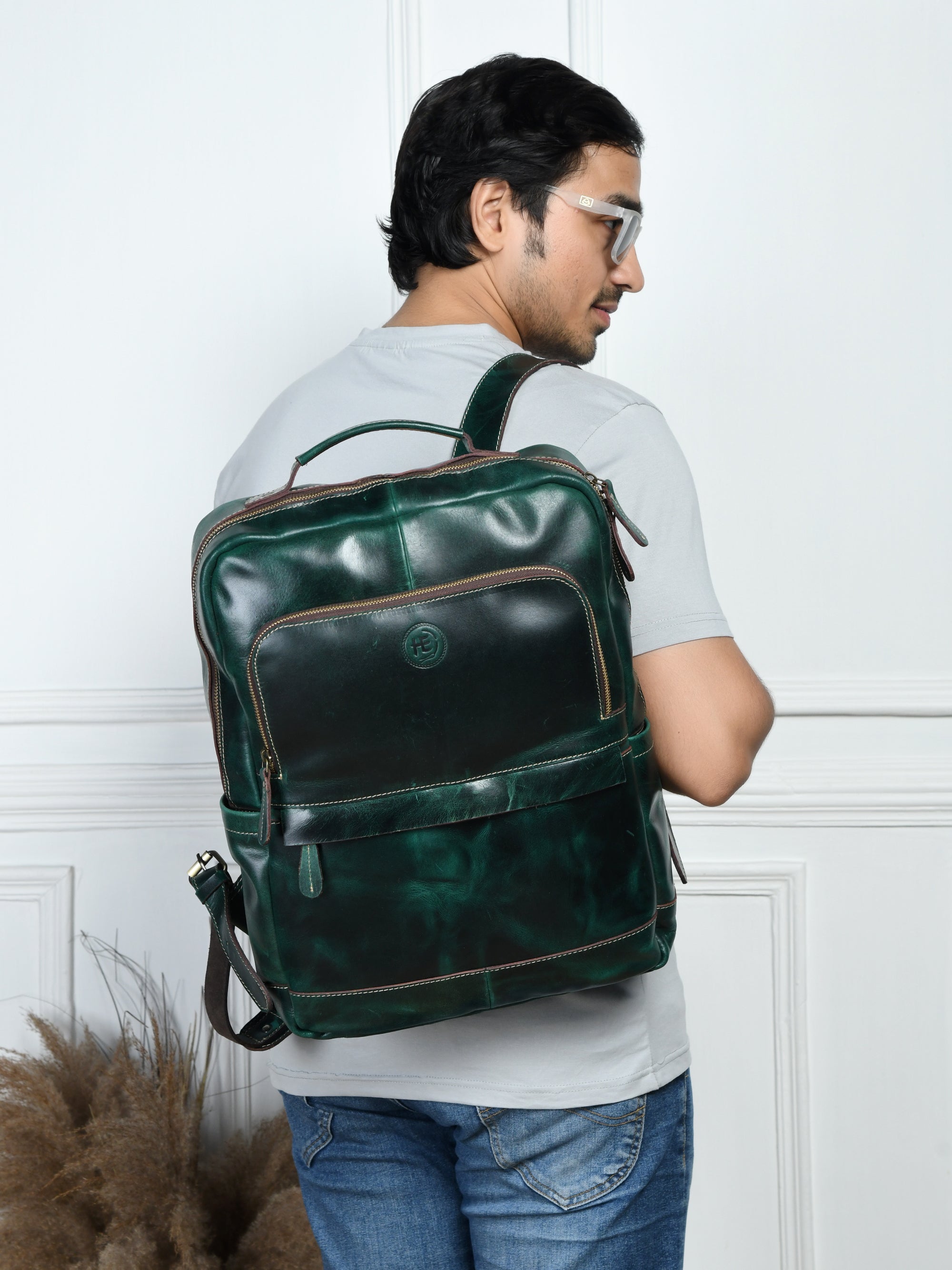 Alpine Vintage Leather Laptop Backpack