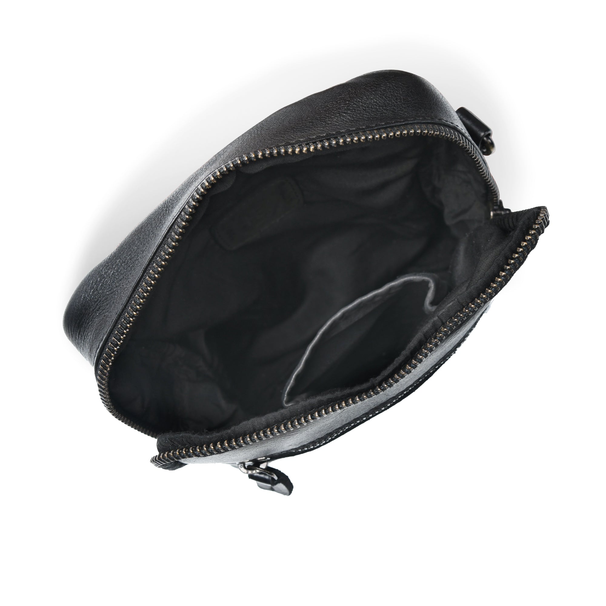 OxBlood Trail Leather Sling Bag – Black Colour