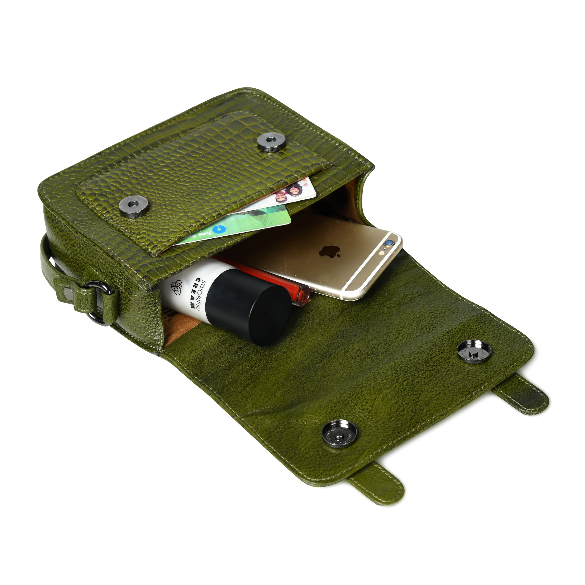 Urban Voyager Leather Belt Bag - Green Colour