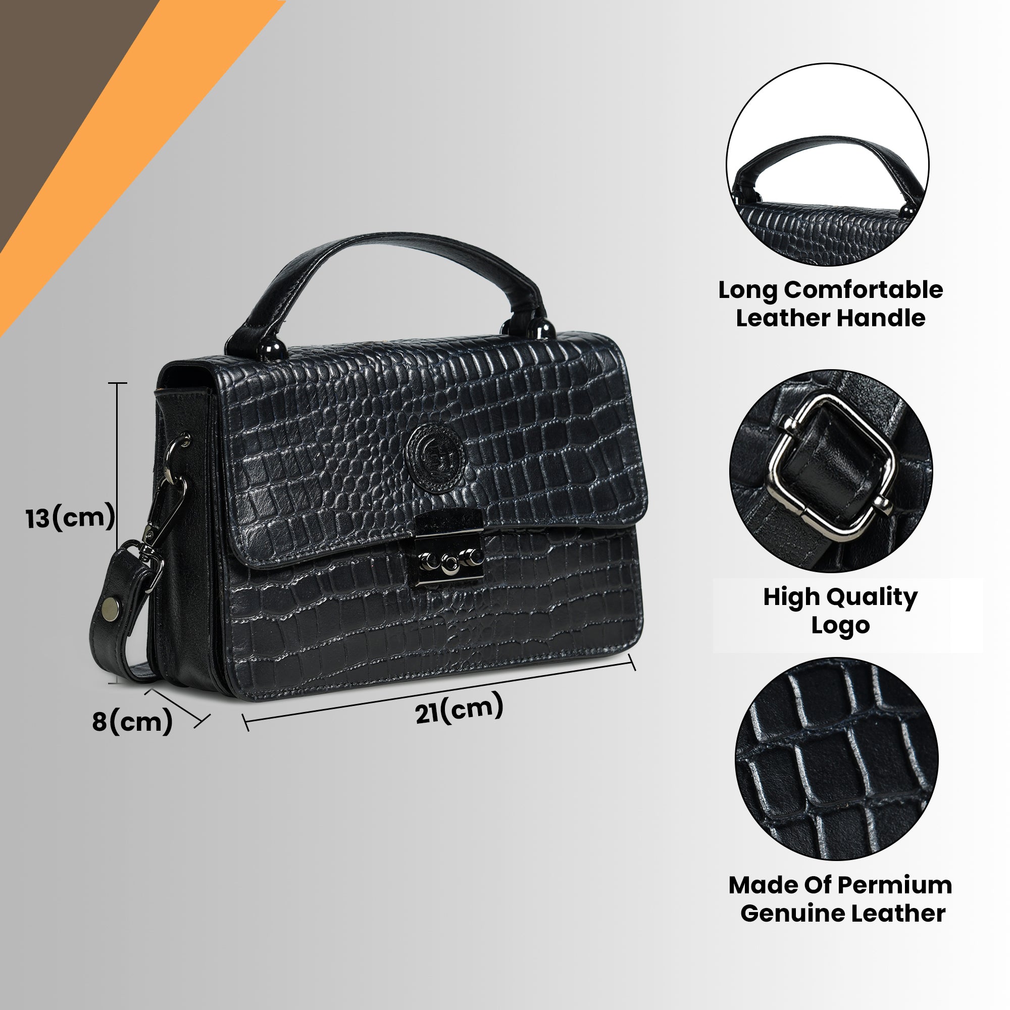 Imperial Croc Luxe Satchel Bag