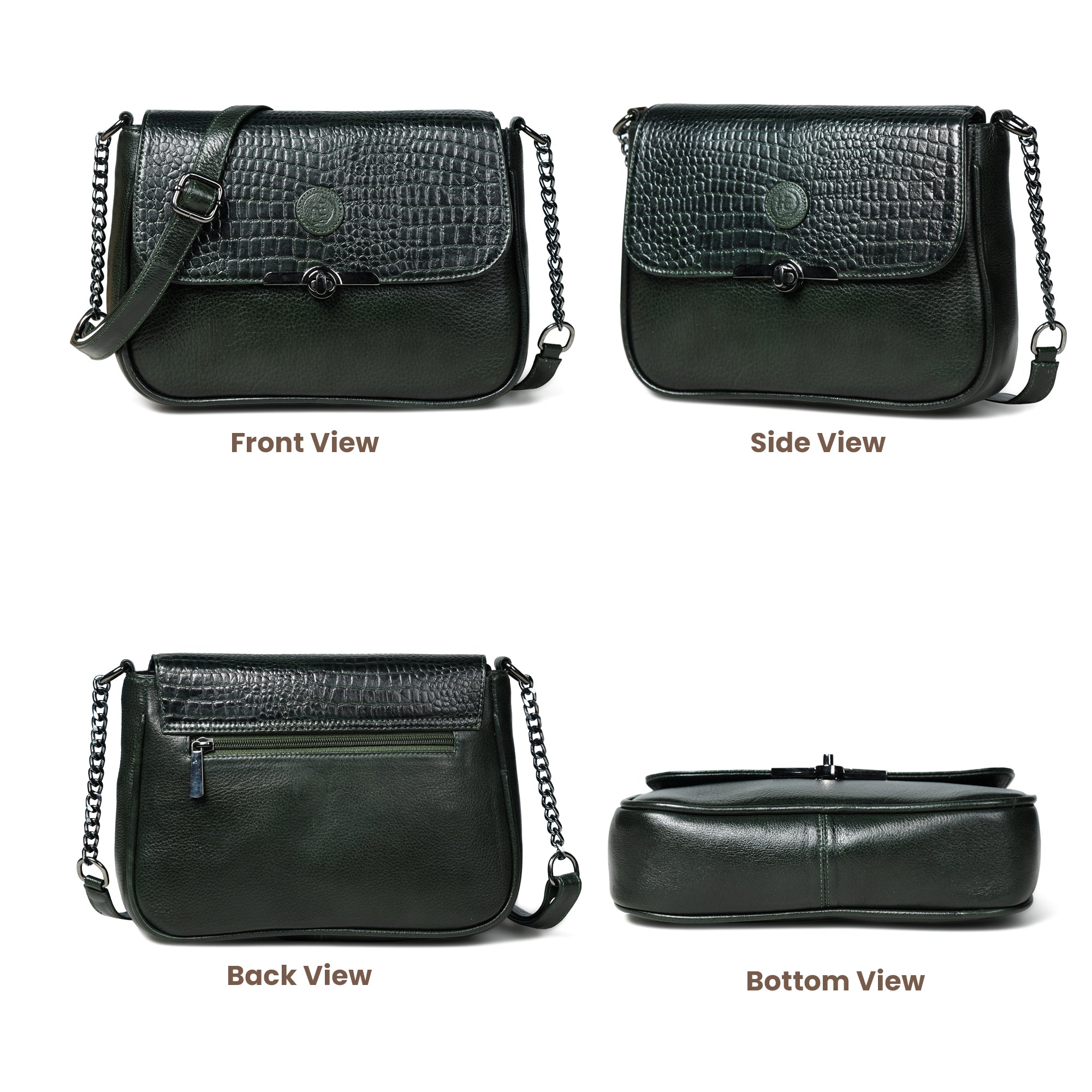 Regal Noir Croc Handbag