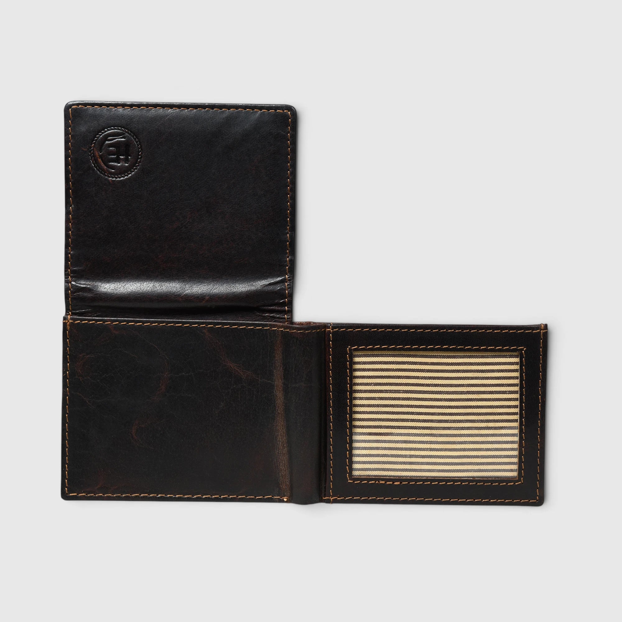 Sentinel Vintage RFID Leather Trifold Wallet – Espresso Brown