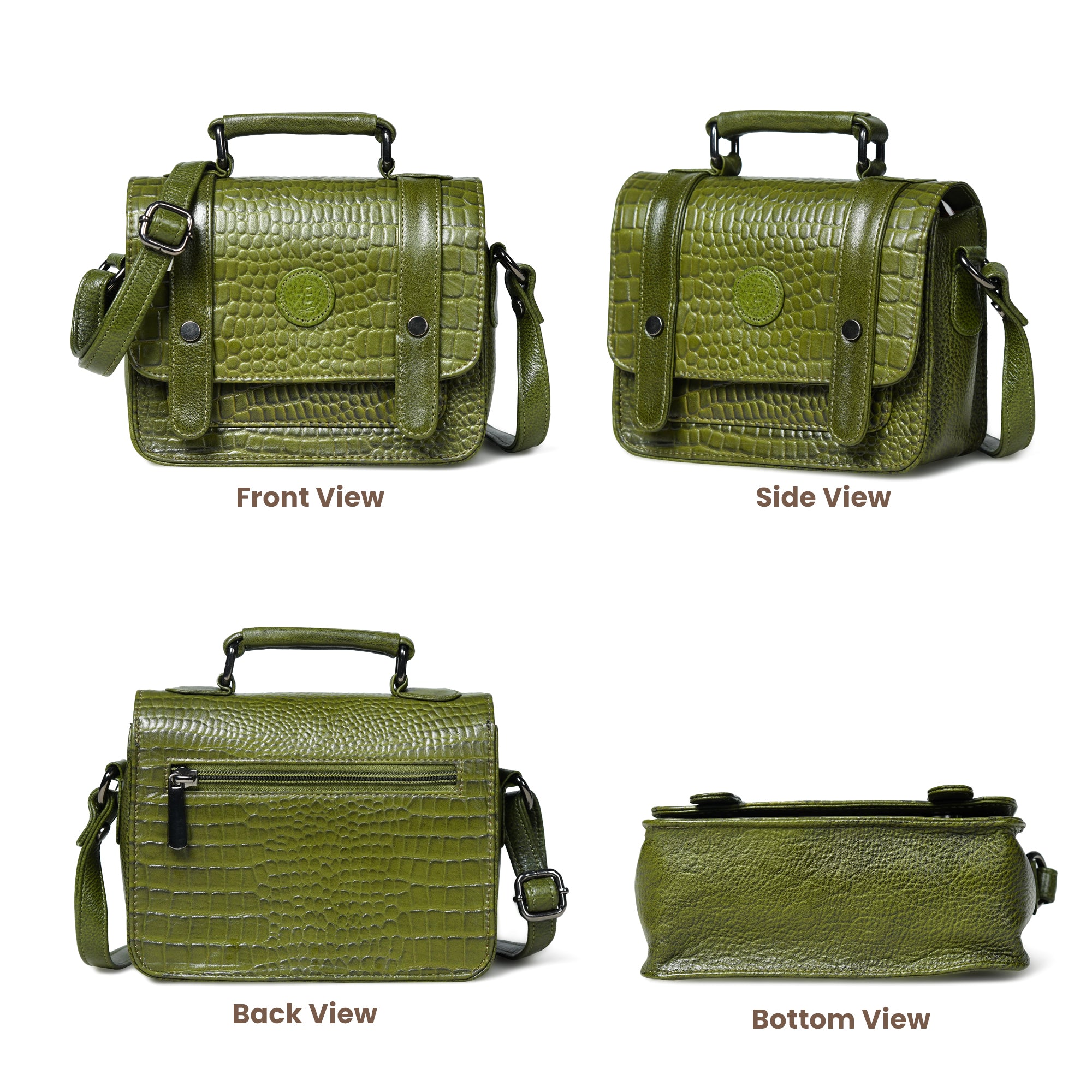Urban Voyager Leather Belt Bag - Green Colour
