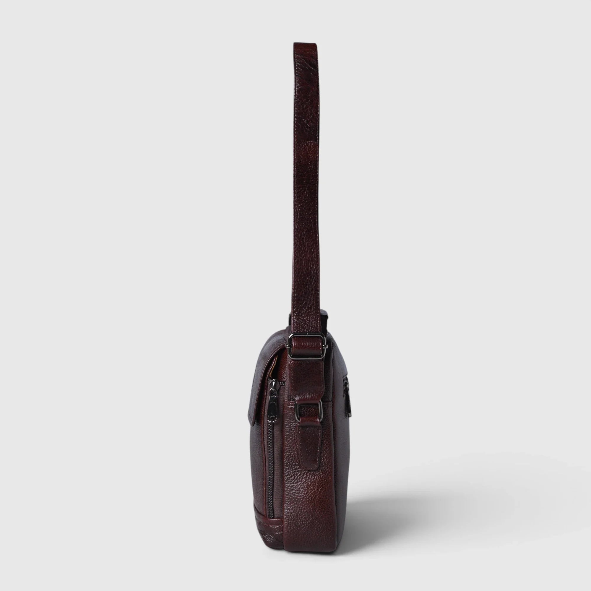 Mason Leather Crossbody Bag - Espresso Brown