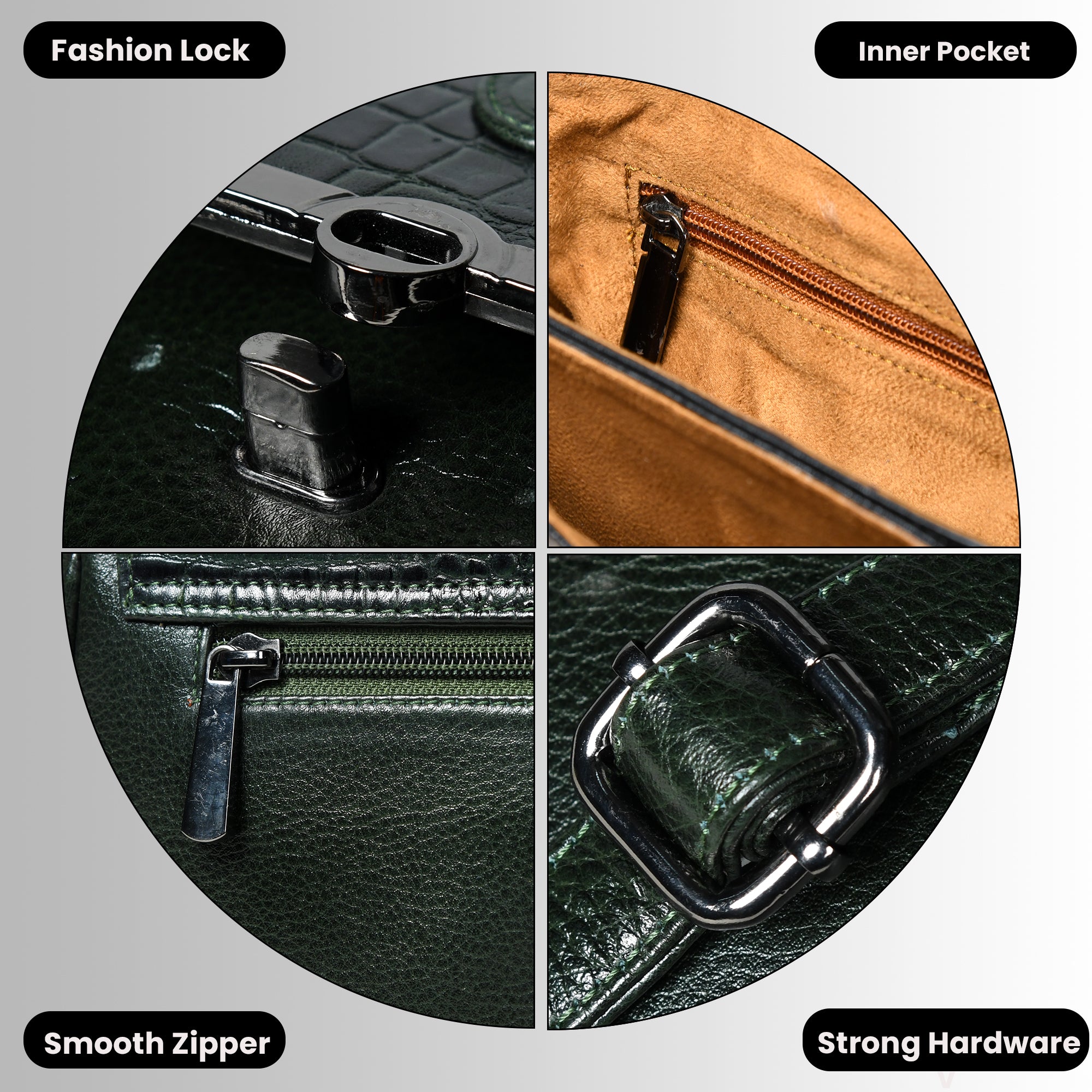 Regal Noir Croc Handbag