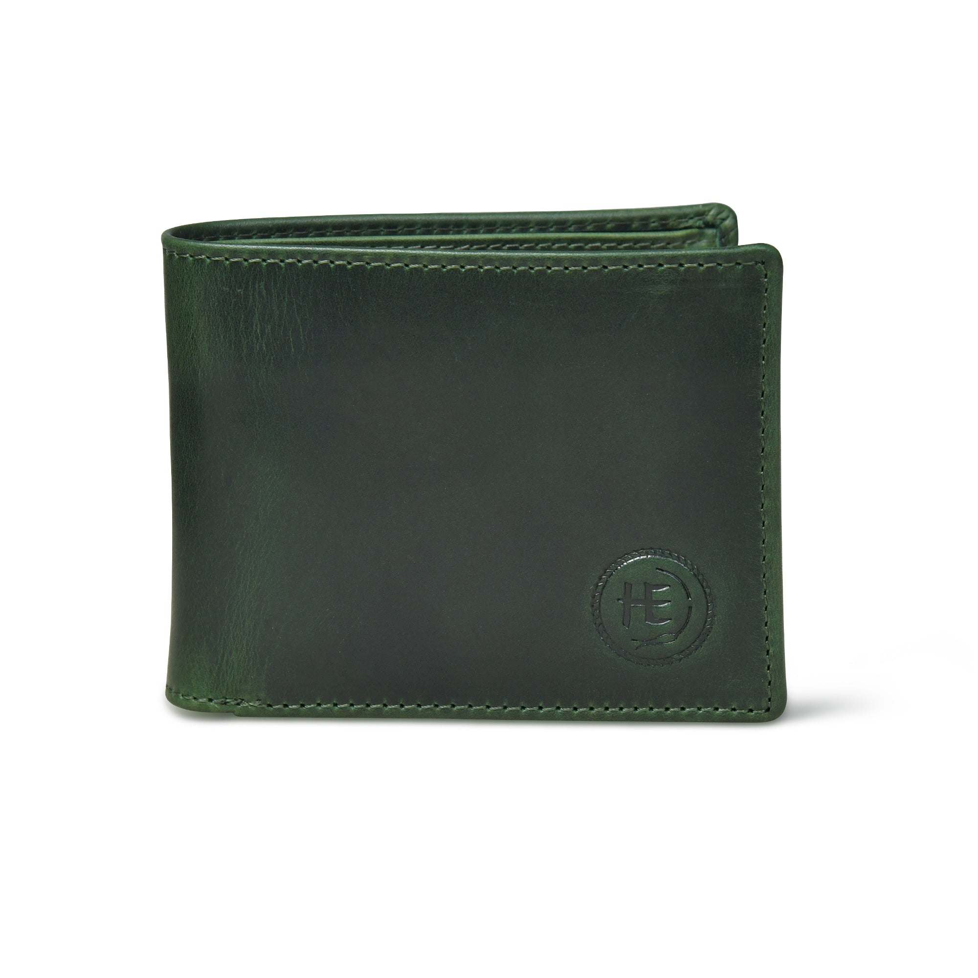 Timeless Green Leather Wallet | Handcrafted RFID-Blocking Bifold - Green Colour